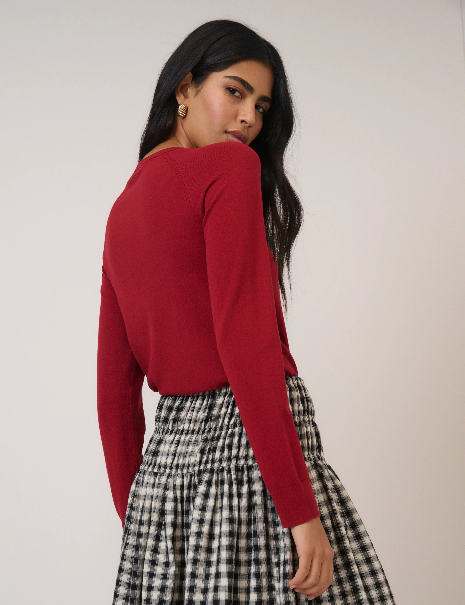 Red Crew Neck Jumper - Image 5