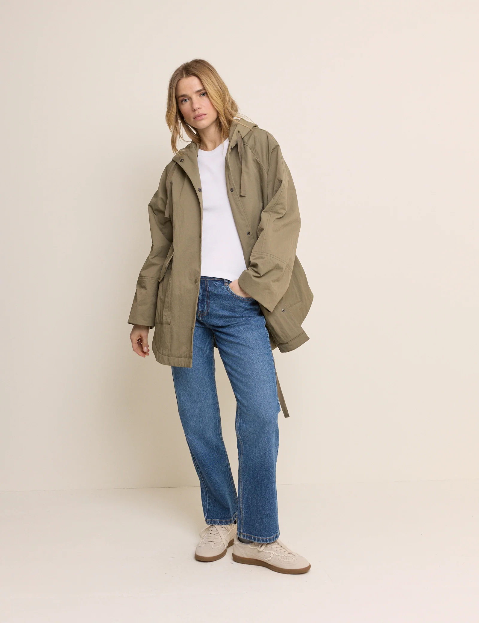 Green Hooded Parka Jacket - Image 3