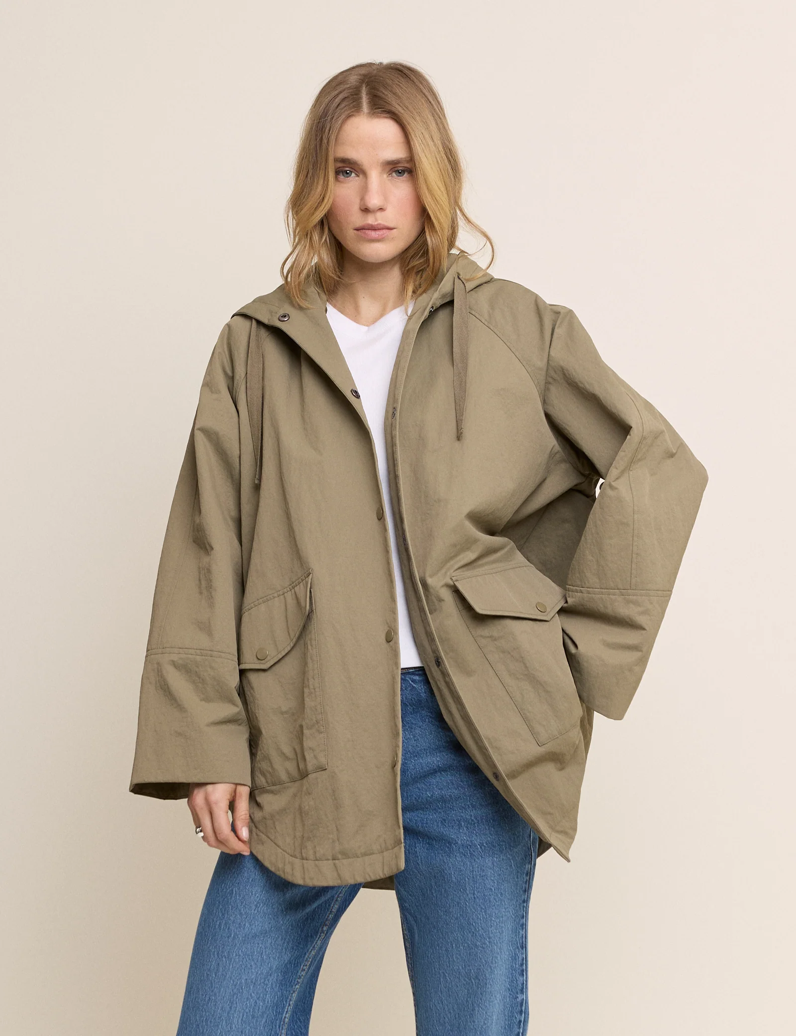 Green Hooded Parka Jacket - Image 5