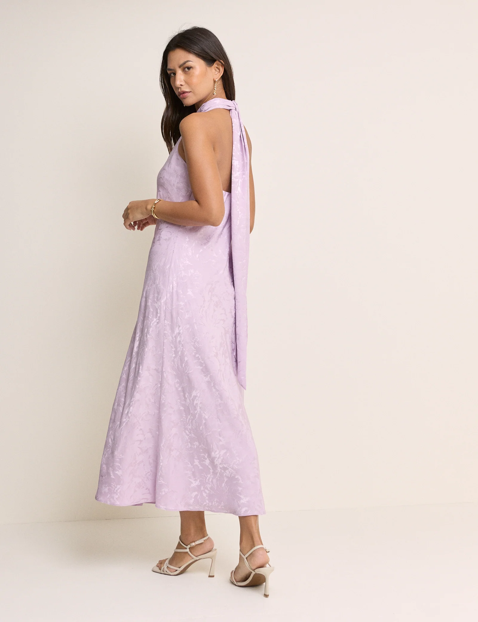 Lilac Floral Jacquard Fifi Maxi Dress - Image 5