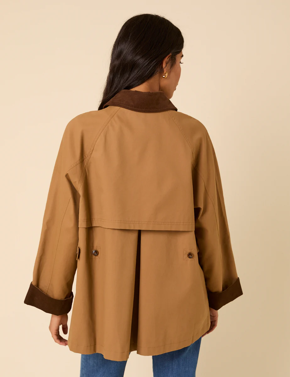 Camel Cord Detail Barn Jacket - Image 5