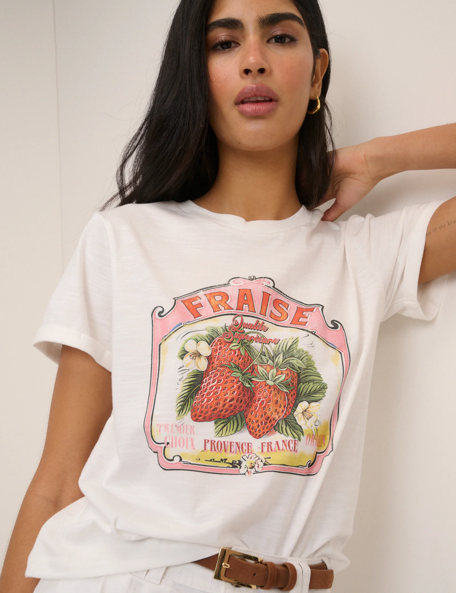 White Fruits Graphic T-Shirt - Image 2