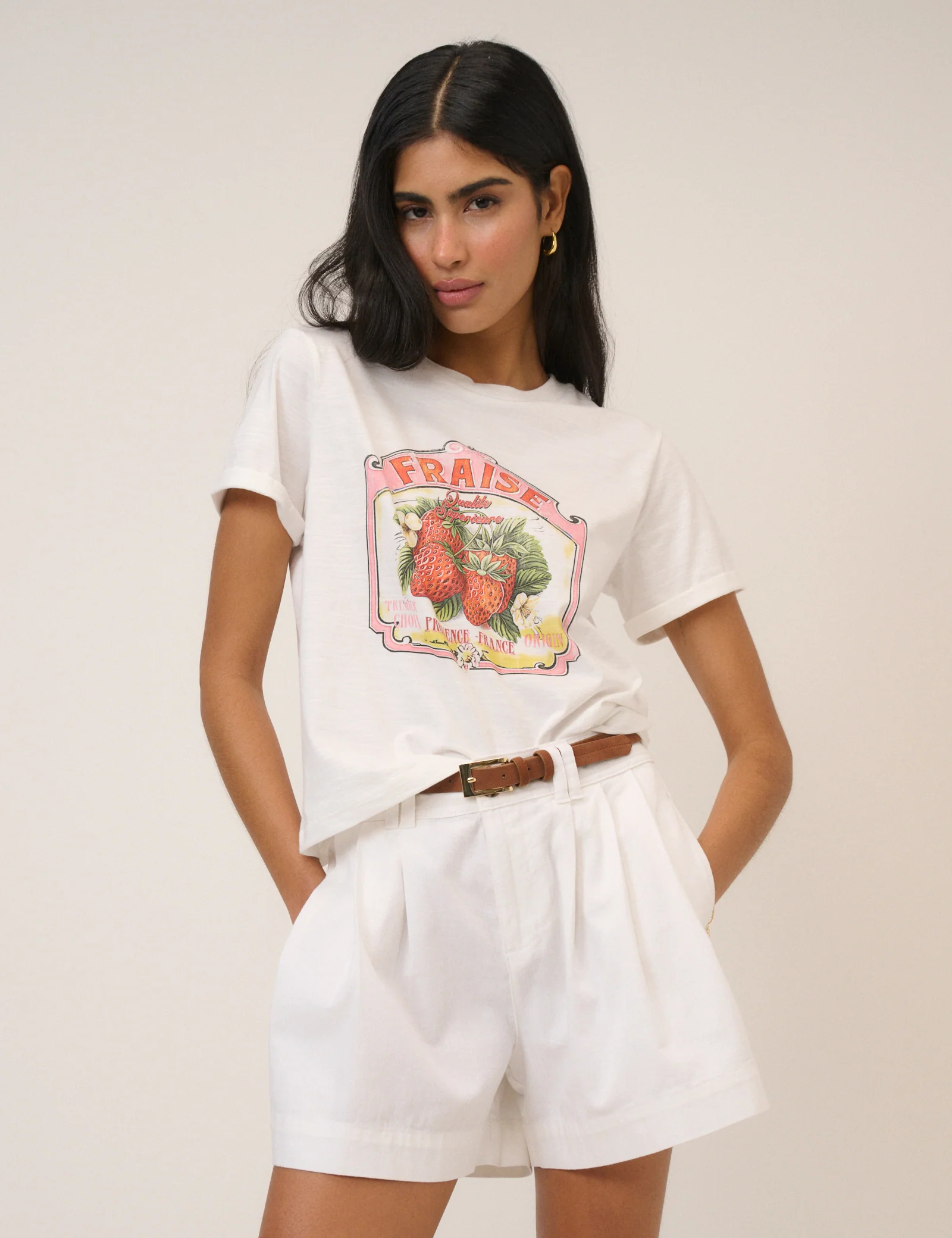 White Fruits Graphic T-Shirt - Image 3