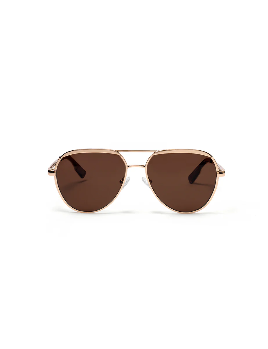 Gold Aviator Amelia Sunglasses - Image 3