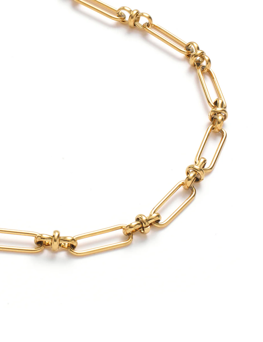 Gold Link Chain Necklace - Image 3