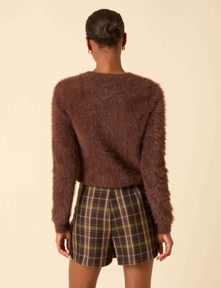 Green & Brown Check Mini Skort - Image 5