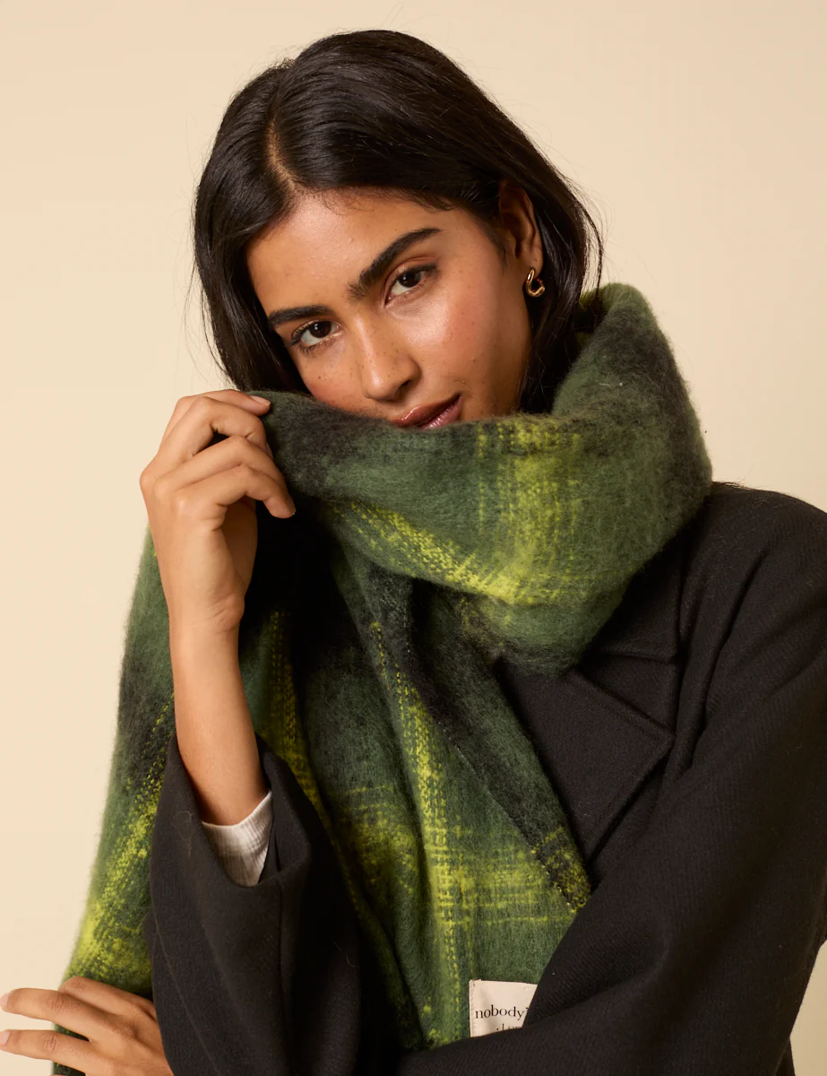 Green Check Scarf - Image 3