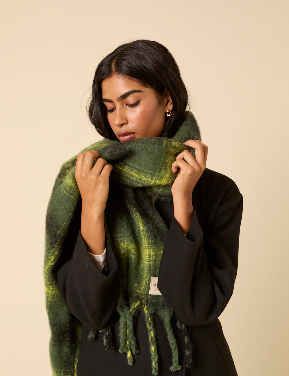 Green Check Scarf - Image 5