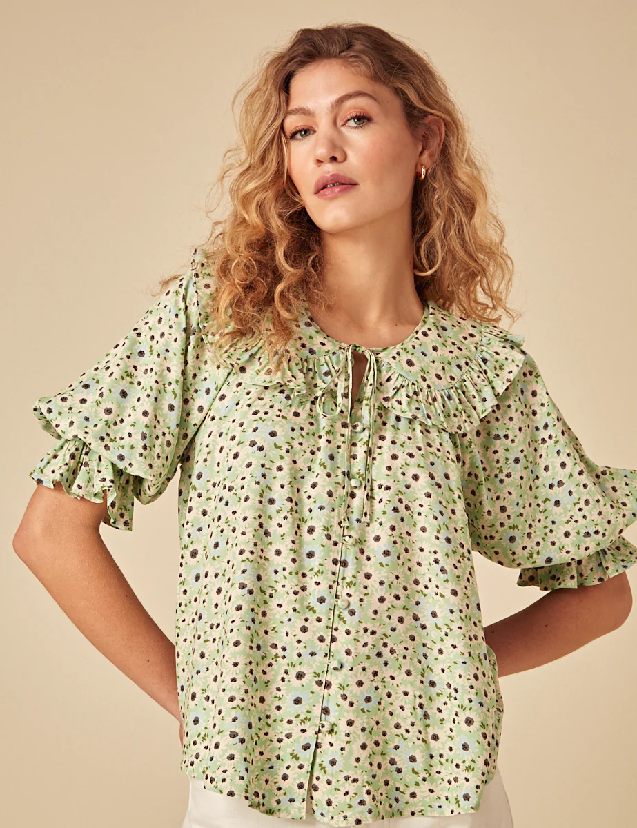 Green Ditsy Aliyah Top - Image 3