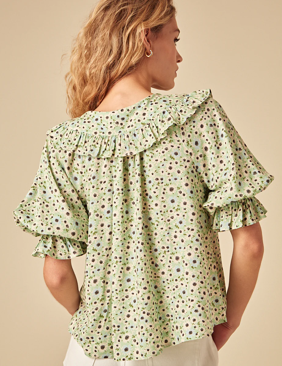 Green Ditsy Aliyah Top - Image 4