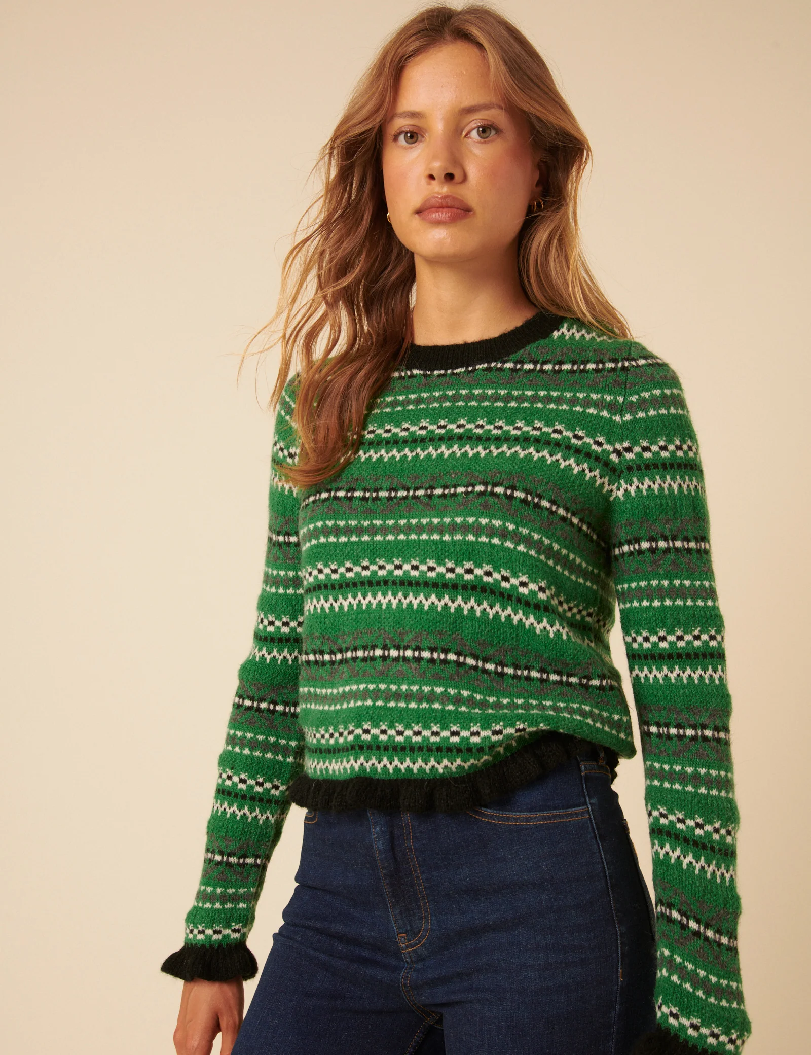 Green Fair Isle Jumper - Image 4