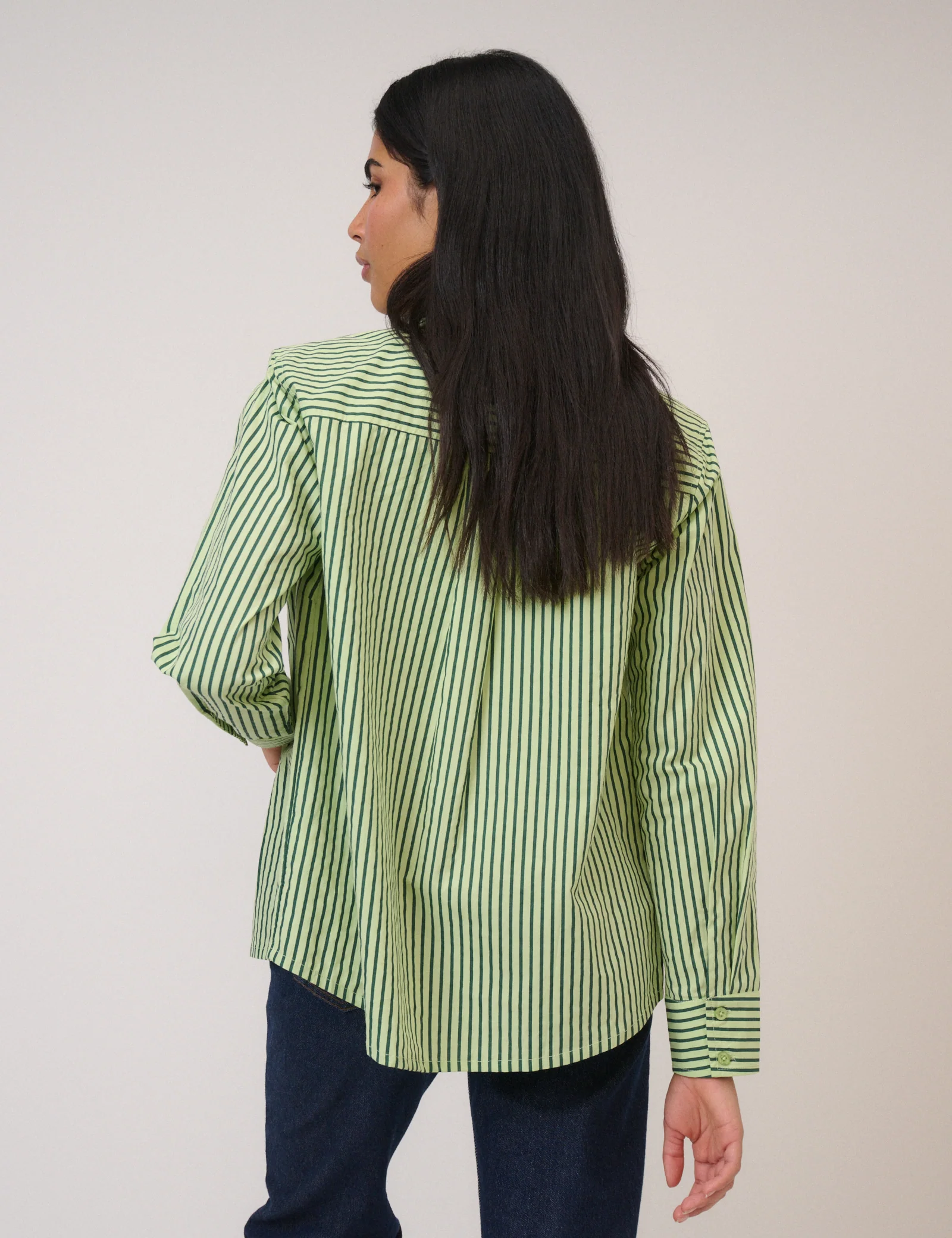 Green Pinstripe Shirt - Image 4