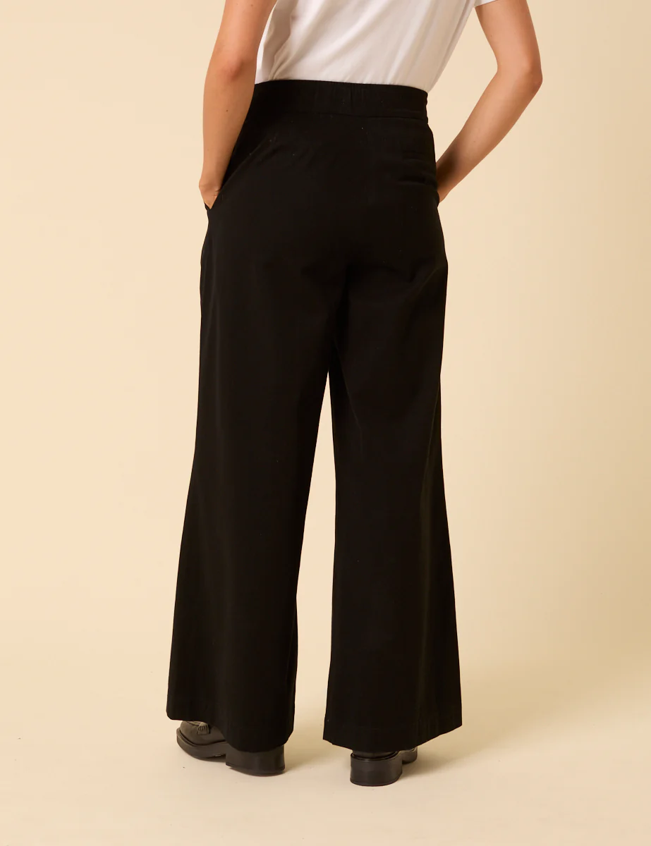Black Pleated High-Waisted Trousers - Image 5