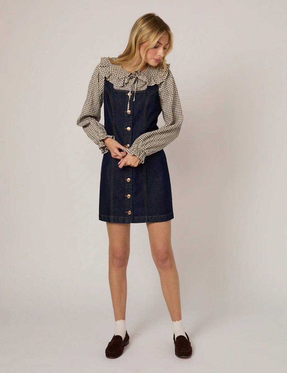 Dark Denim Harvey Fitted Mini Dress - Image 4