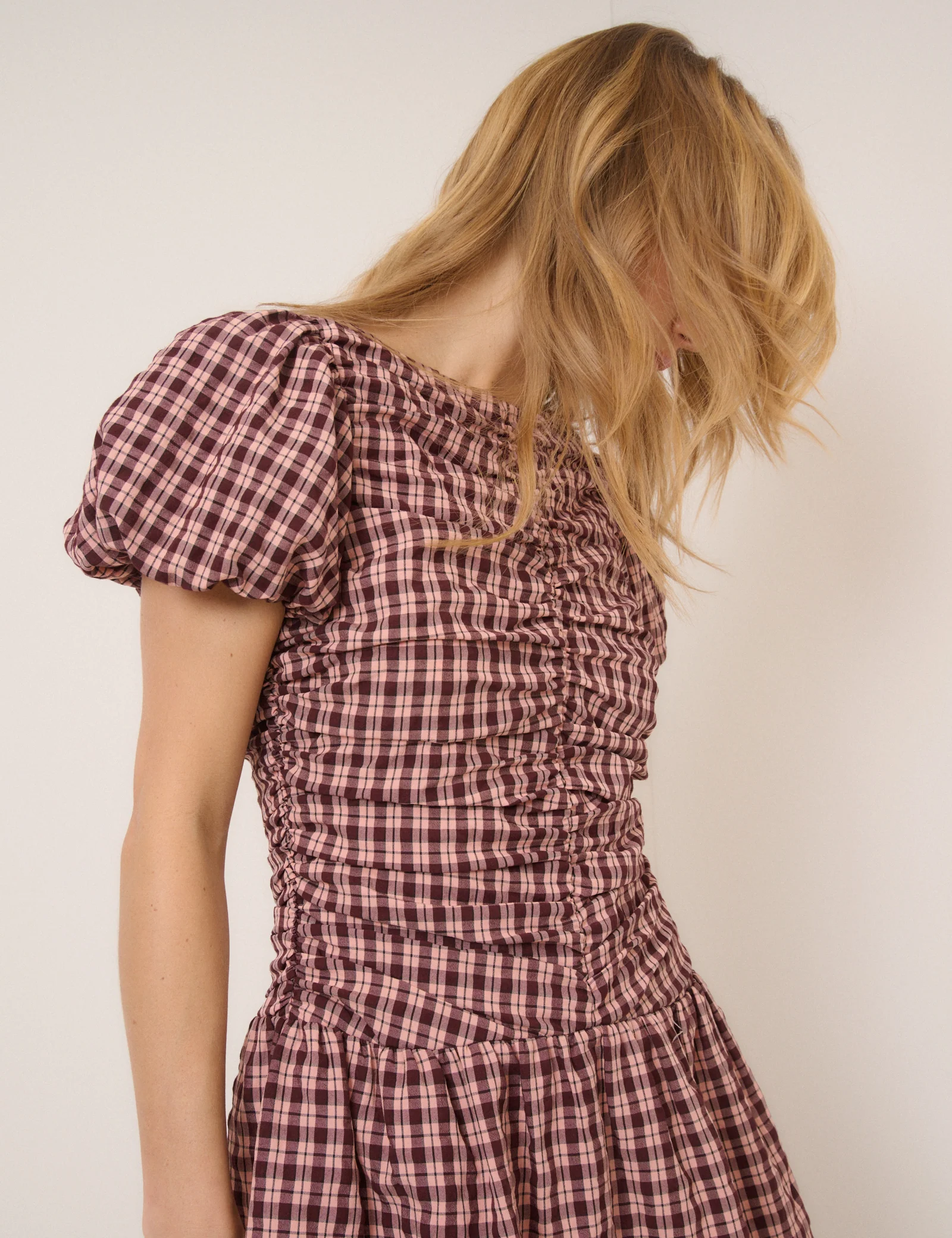 Pink Gingham Haven Mini Dress - Image 3