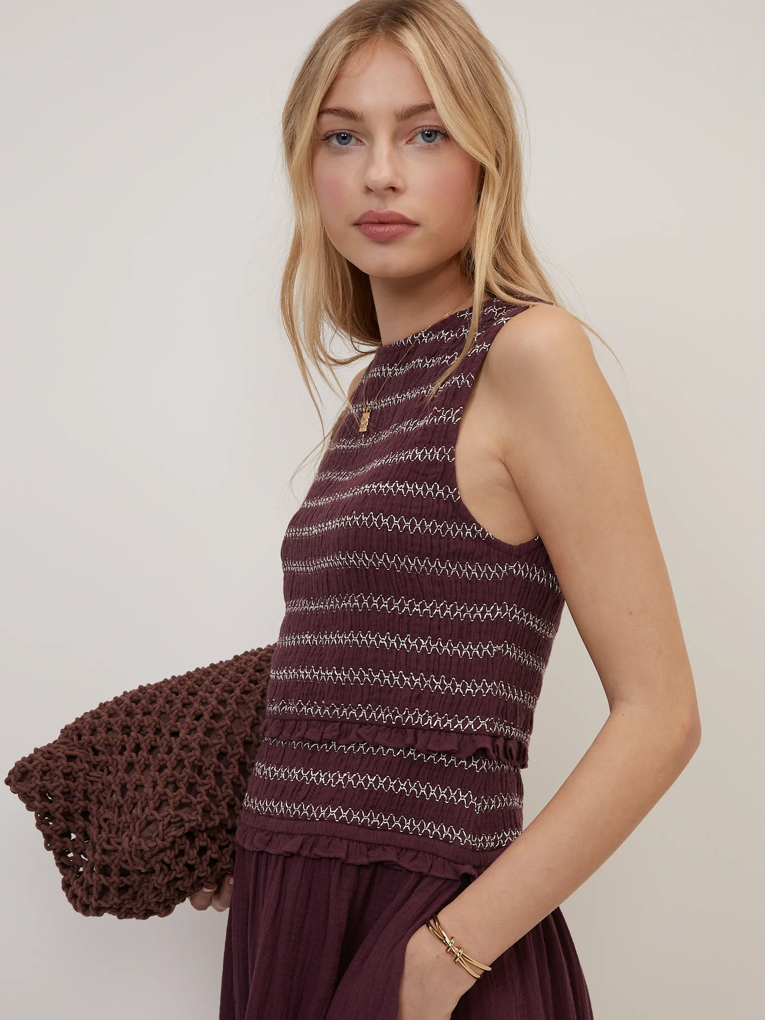 Purple Ruched Ingrid Midi Dress - Image 2