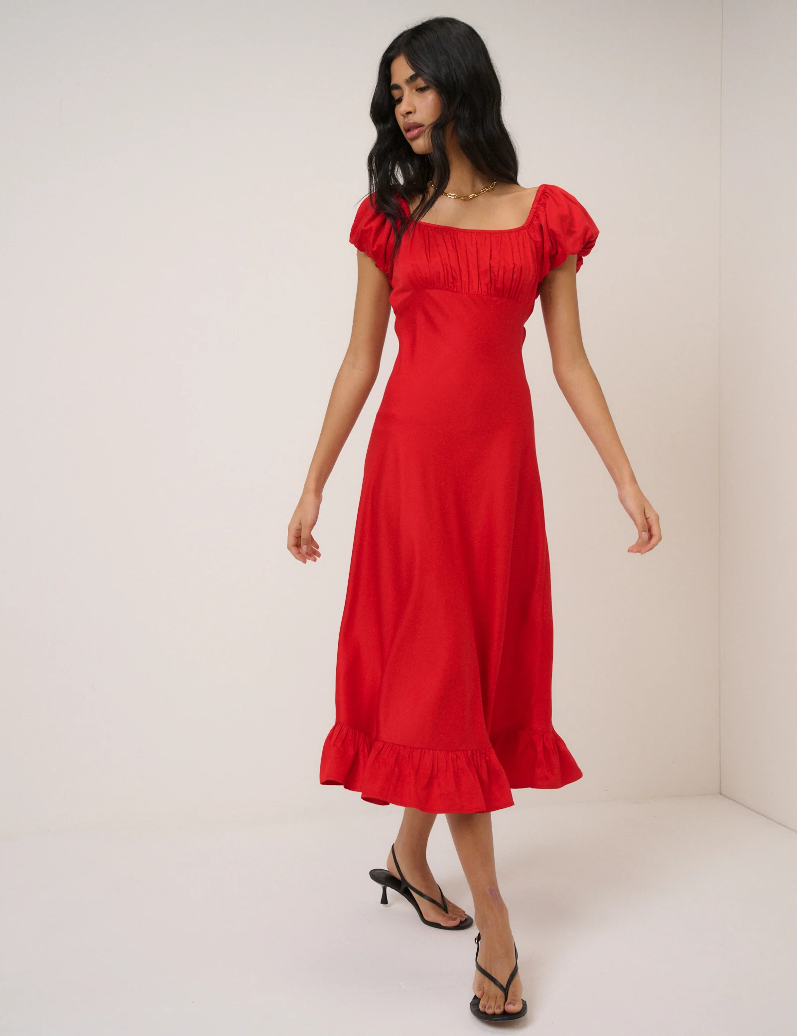 Red Jemima Midi Dress - Image 3