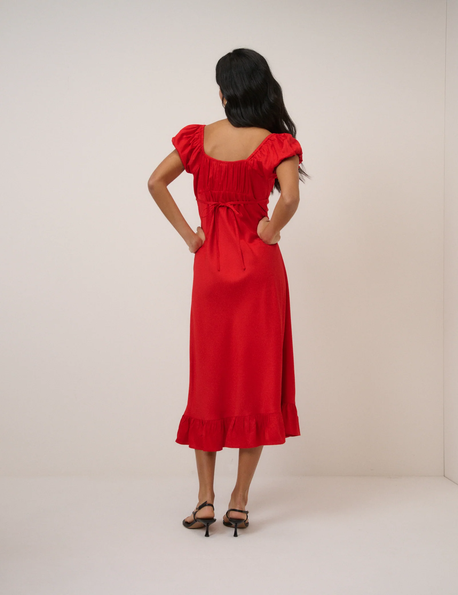 Red Jemima Midi Dress - Image 5
