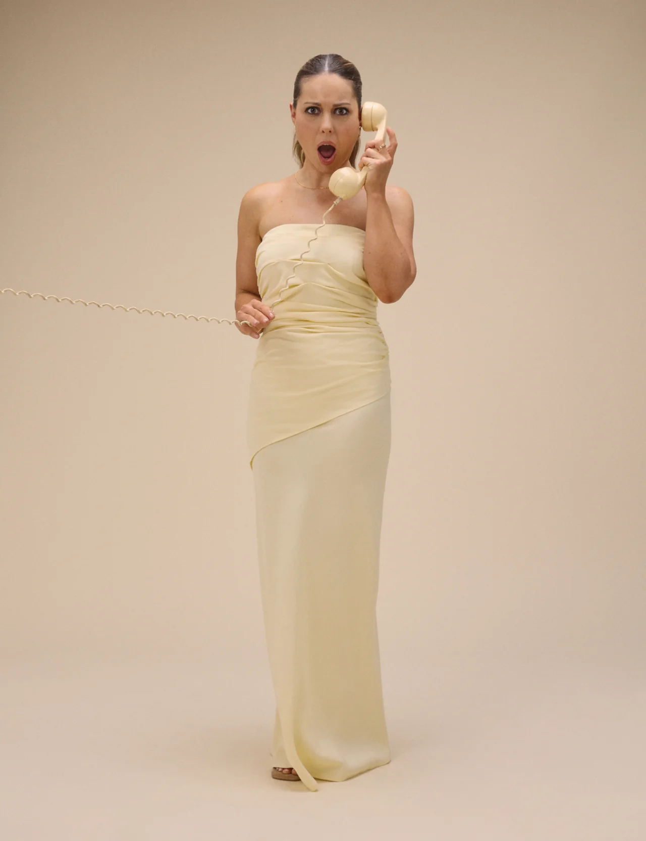 Butter Yellow Bandeau Kiva Maxi Dress