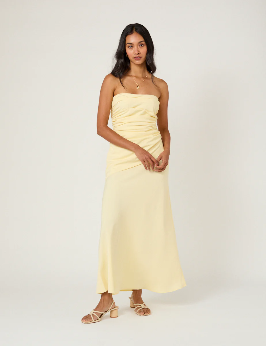 Butter Yellow Bandeau Kiva Maxi Dress - Image 2