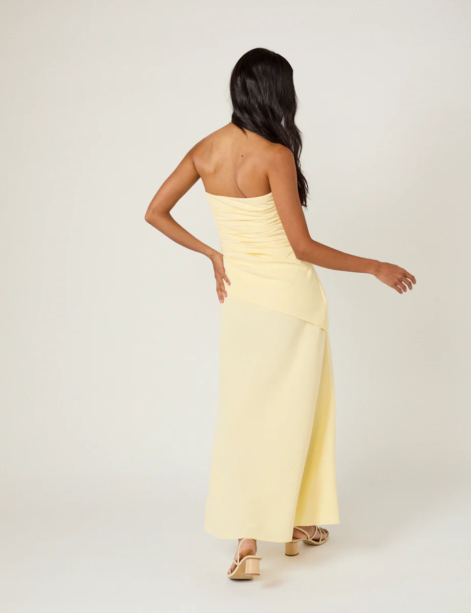 Butter Yellow Bandeau Kiva Maxi Dress - Image 5