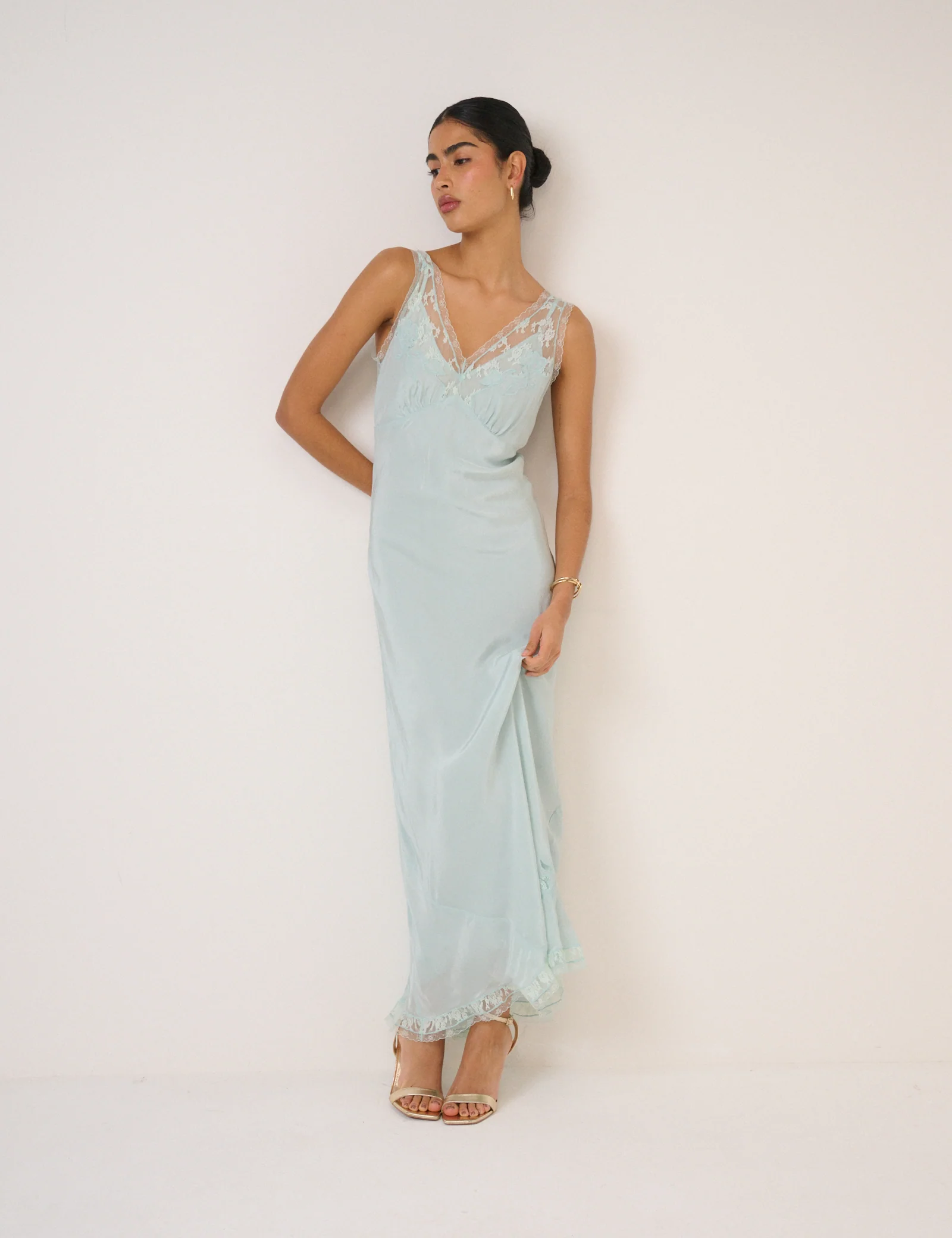 Blue Lace Lenora Maxi Dress