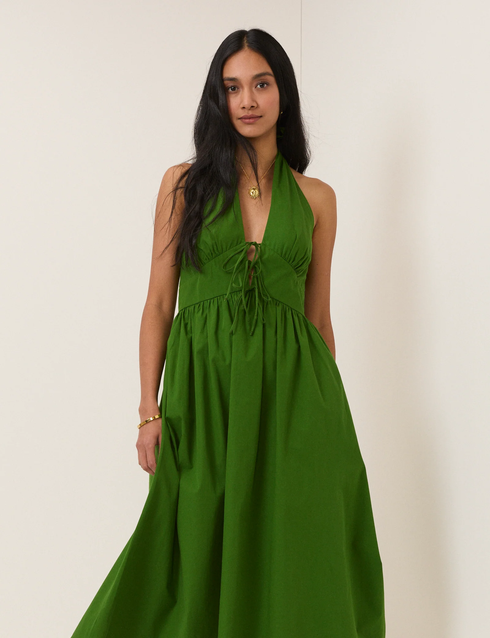 Green Halterneck Lilijana Midi Dress - Image 3