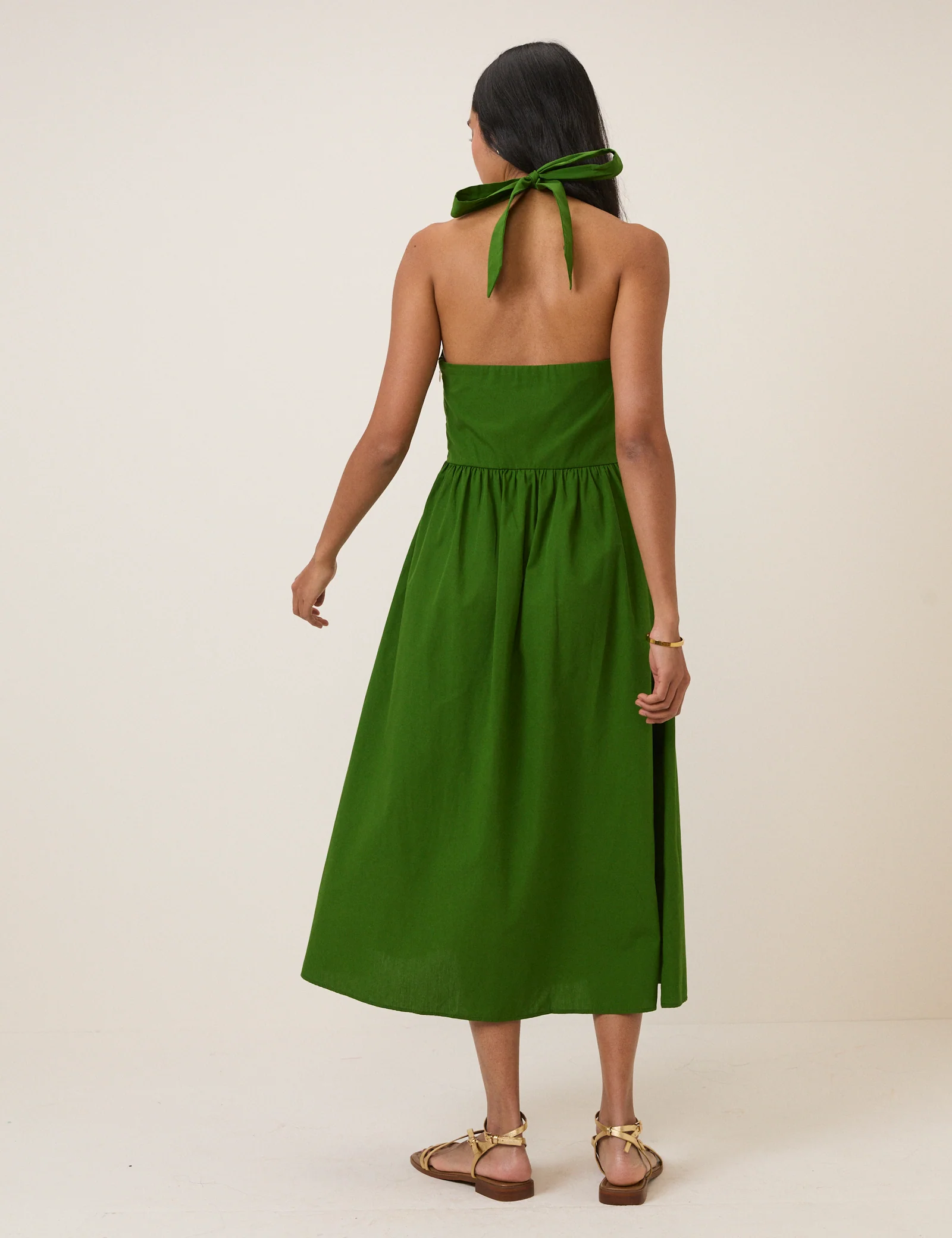 Green Halterneck Lilijana Midi Dress - Image 5