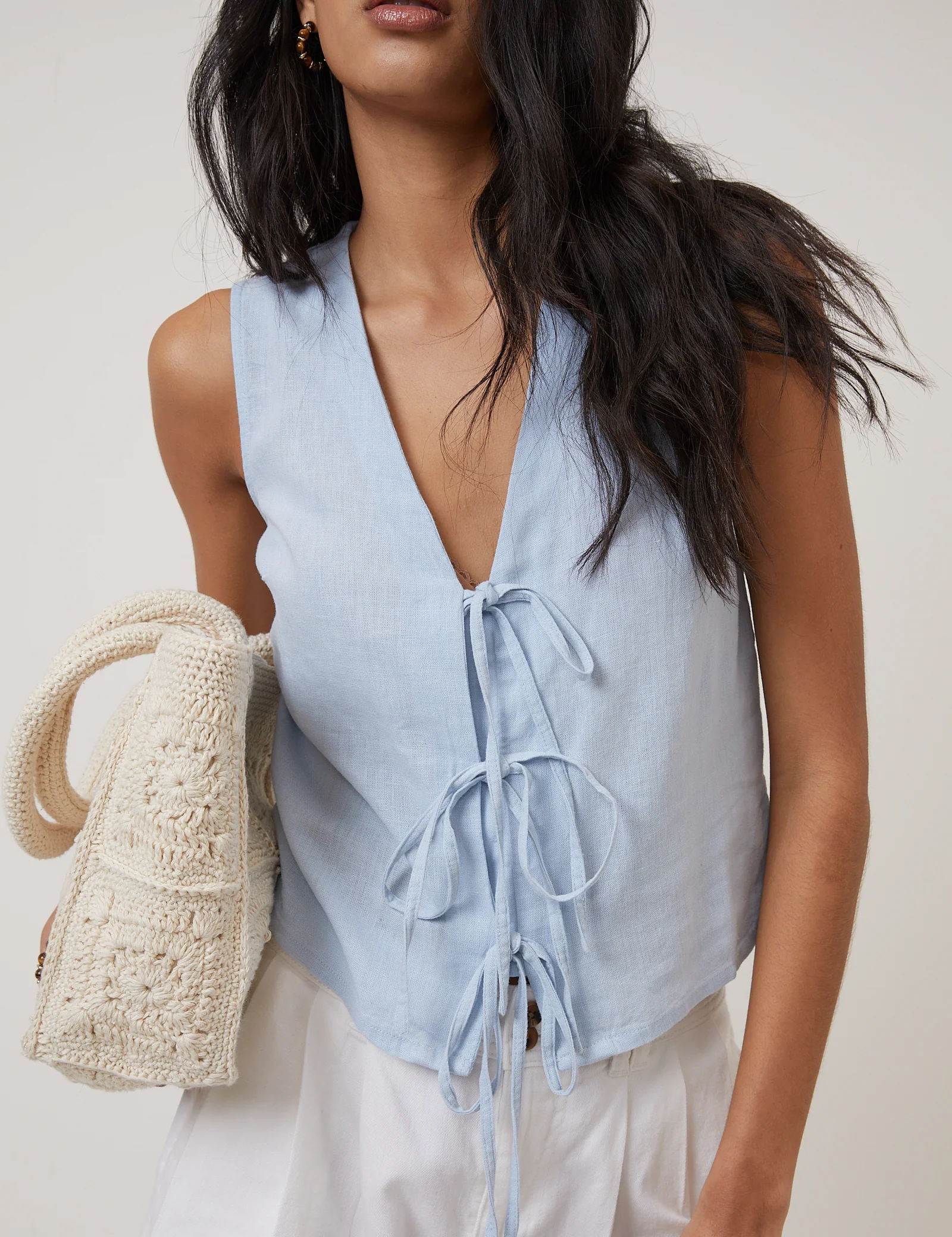 Light Blue Linen-Blend Set - Image 2