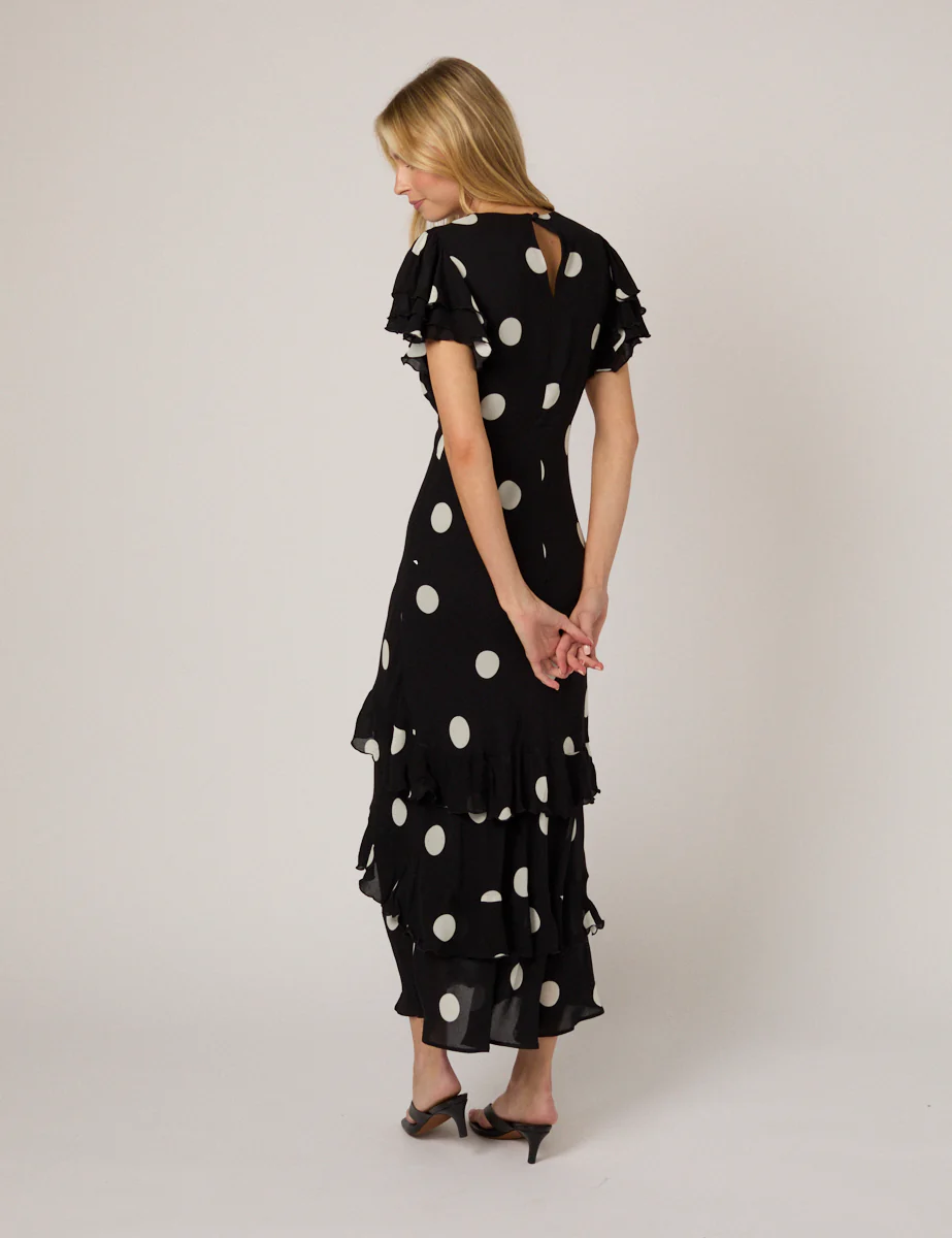 Black Polka Dot Marley Maxi Dress - Image 5