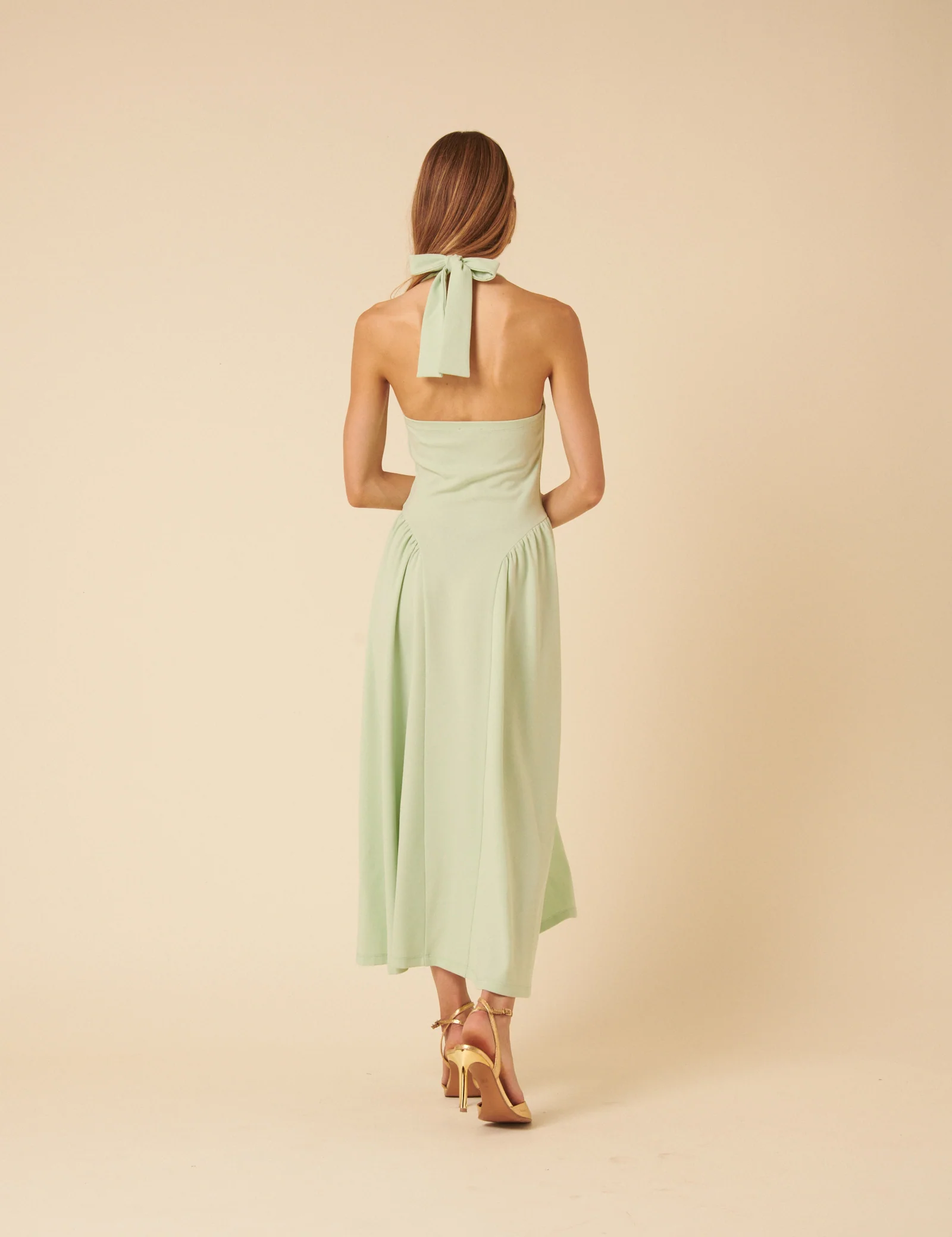 Mint Green Halterneck Amie Midi Dress - Image 5