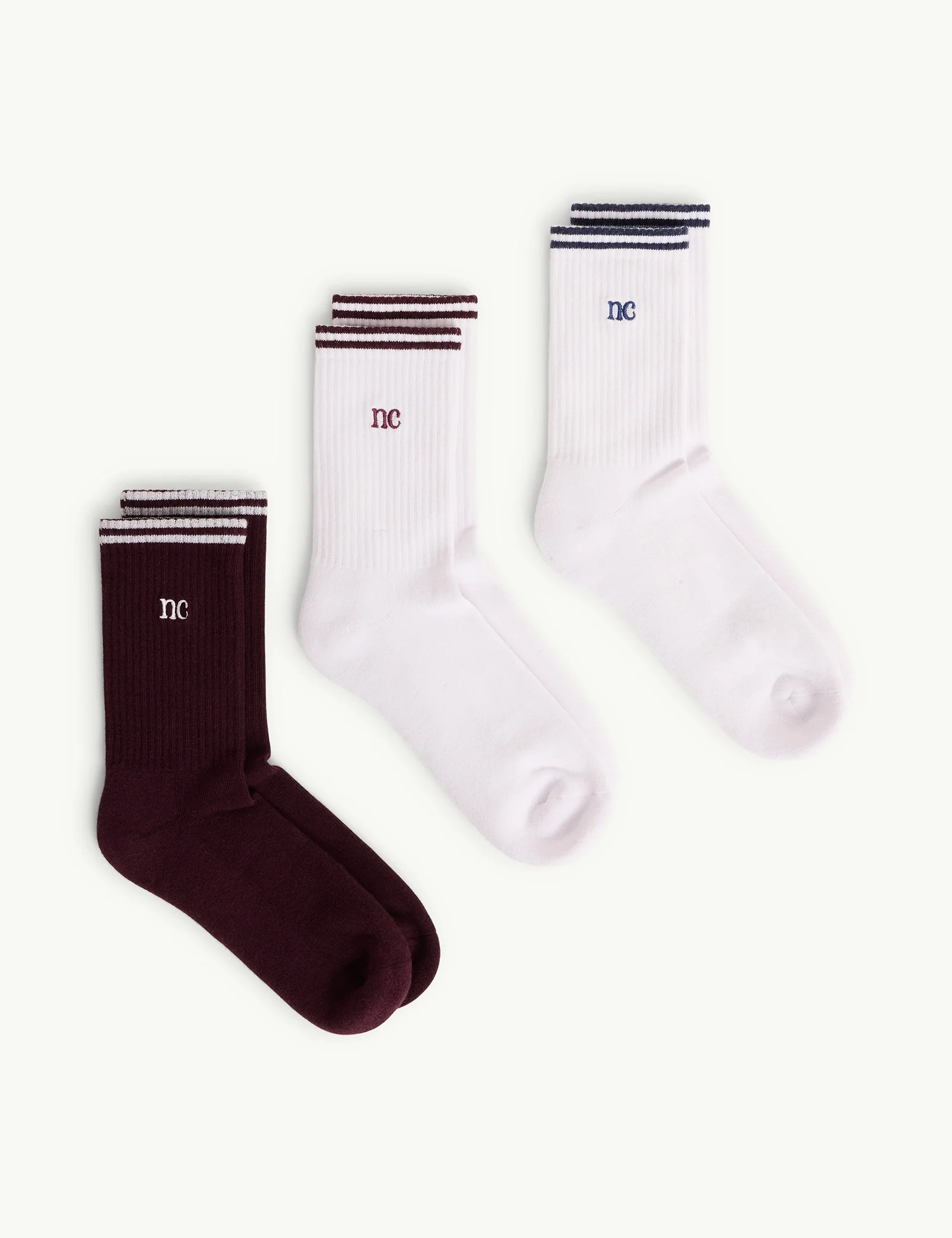 Navy Trim NC Ribbed Sports Socks - Image 3