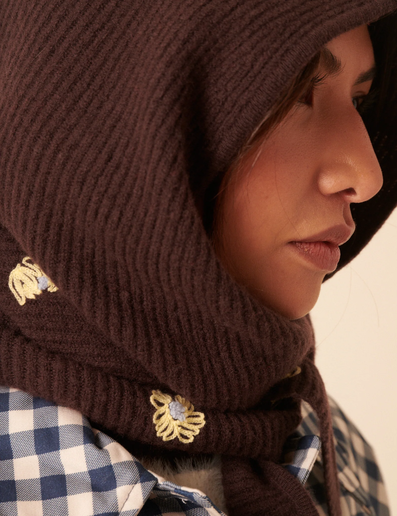 NC x TBCo Brown Wool Hood - Image 4