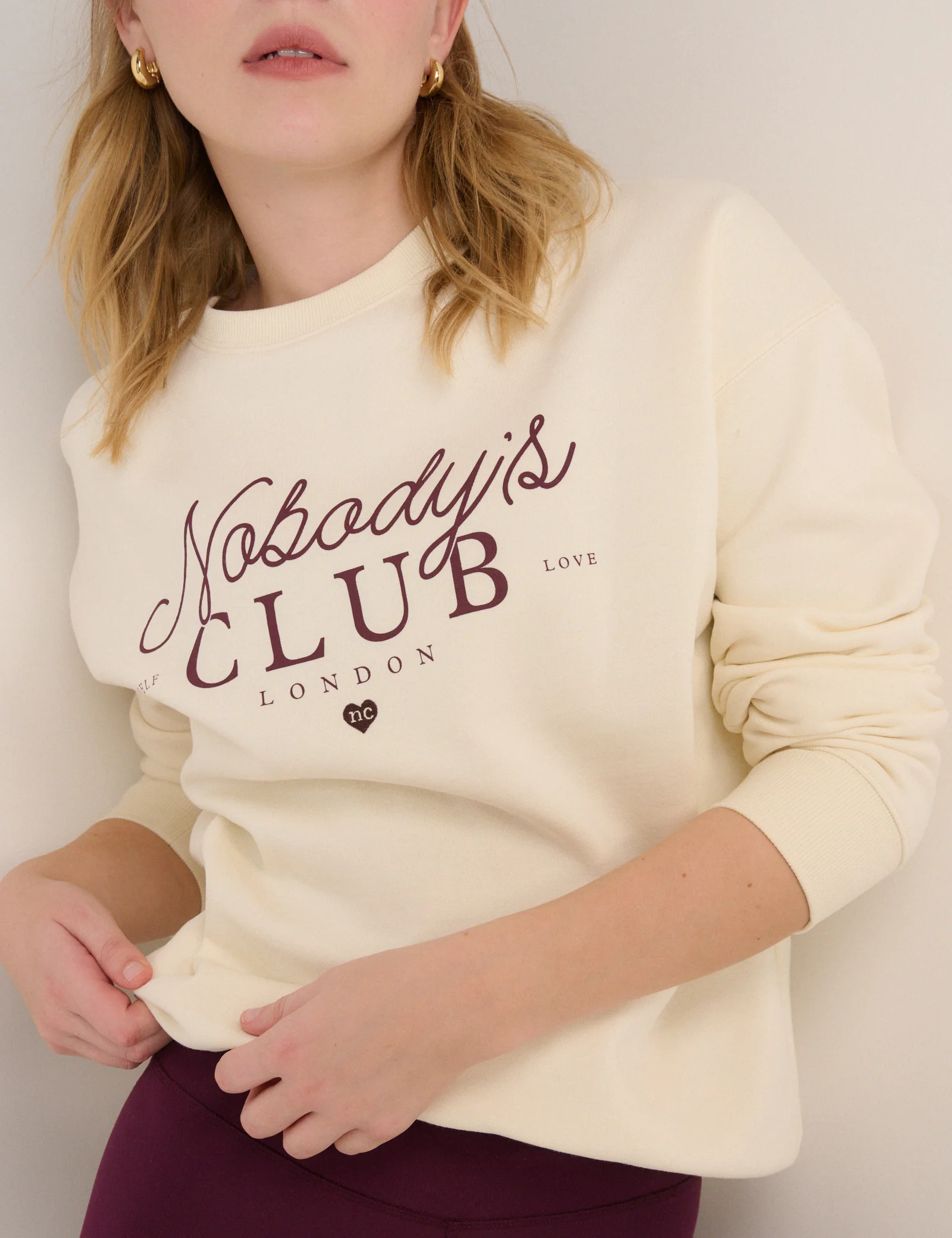 Cream Nobody's Club Sweatshirt - Image 3