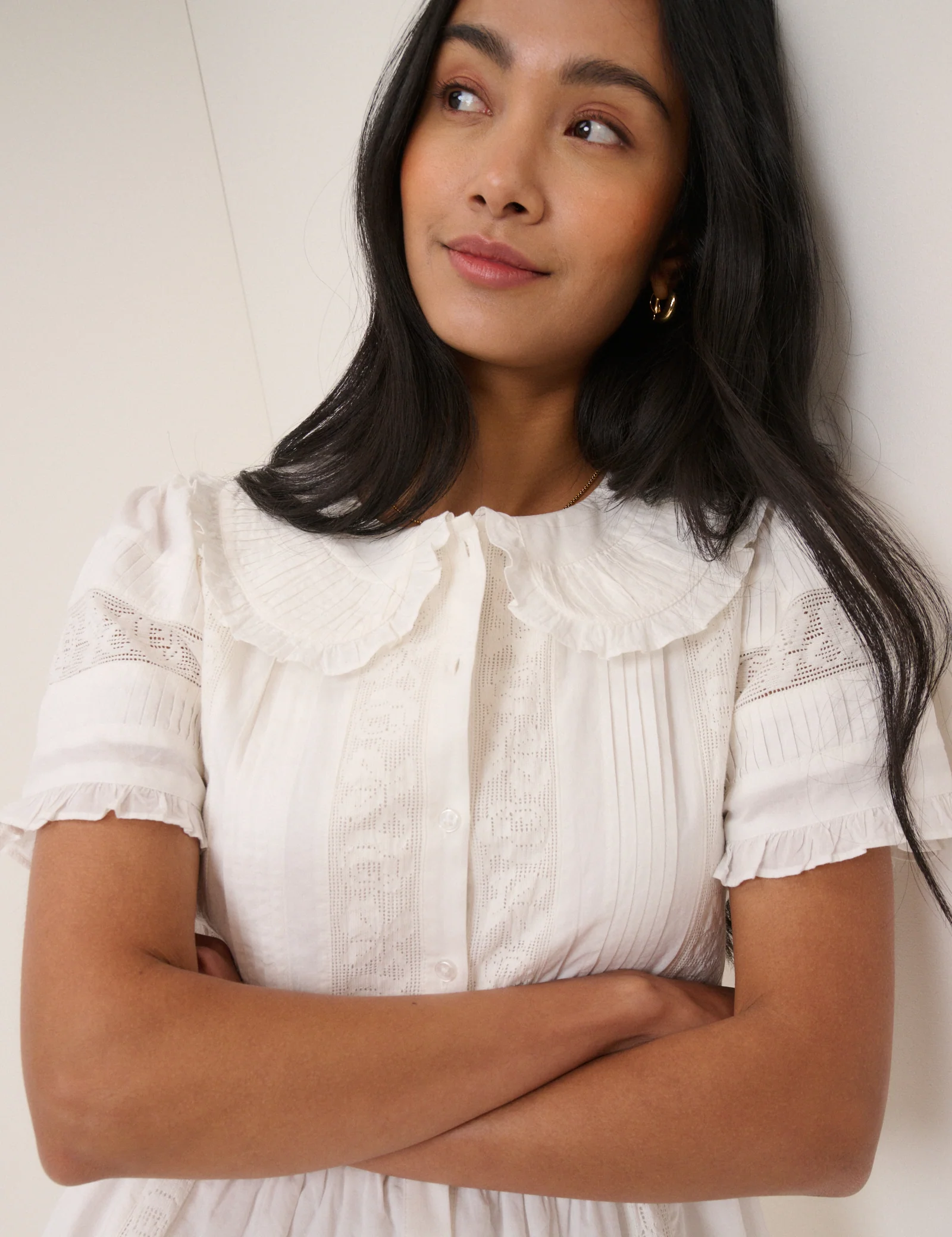 White Collared Orla Midi Dress - Image 2