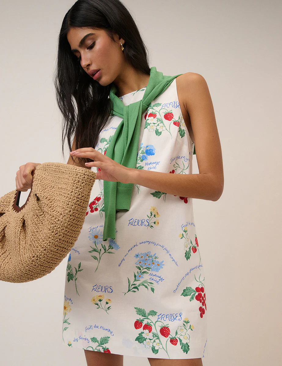 White Printed Palermo Mini Dress - Image 4