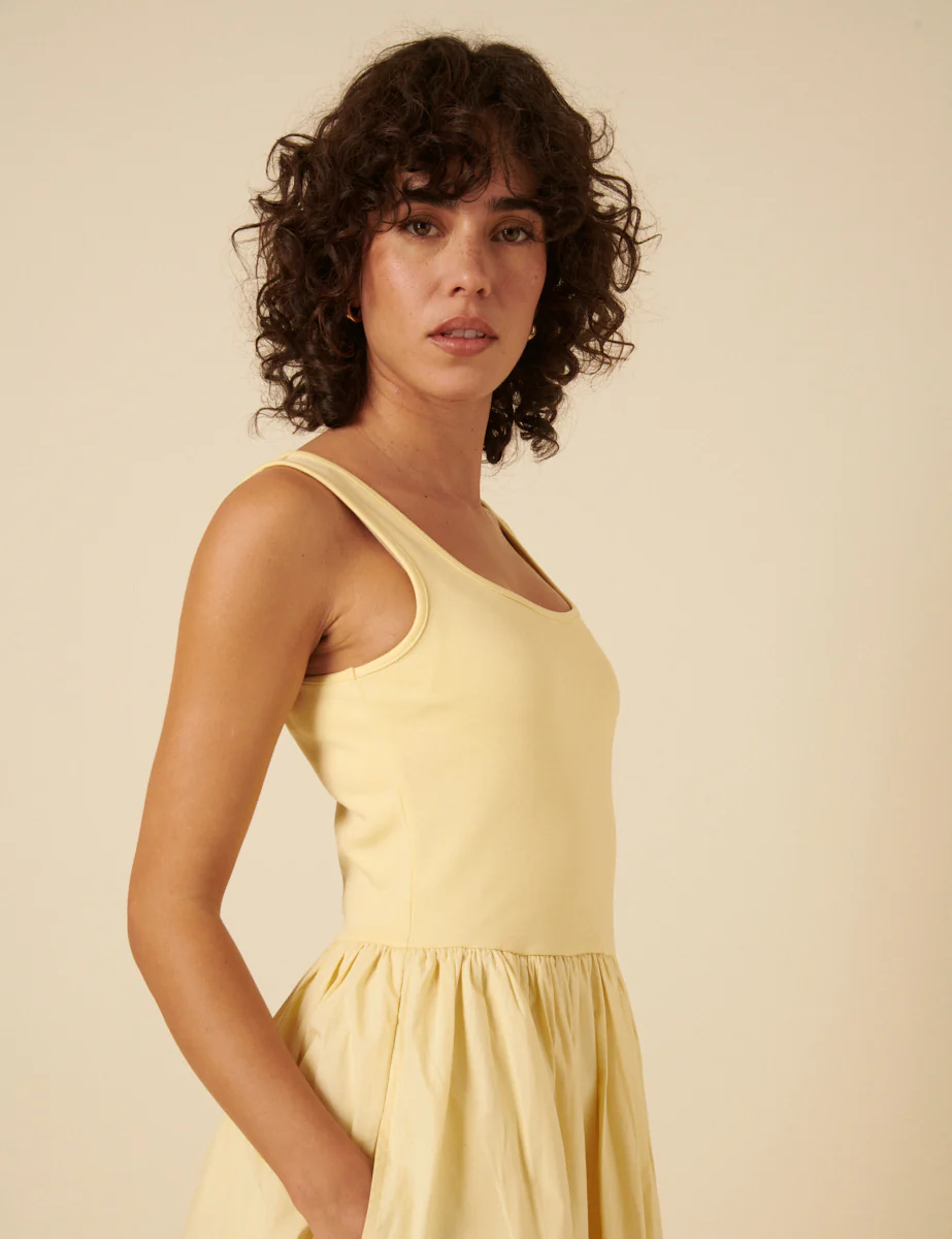 Butter Yellow Colorado Midi Dress - Image 4