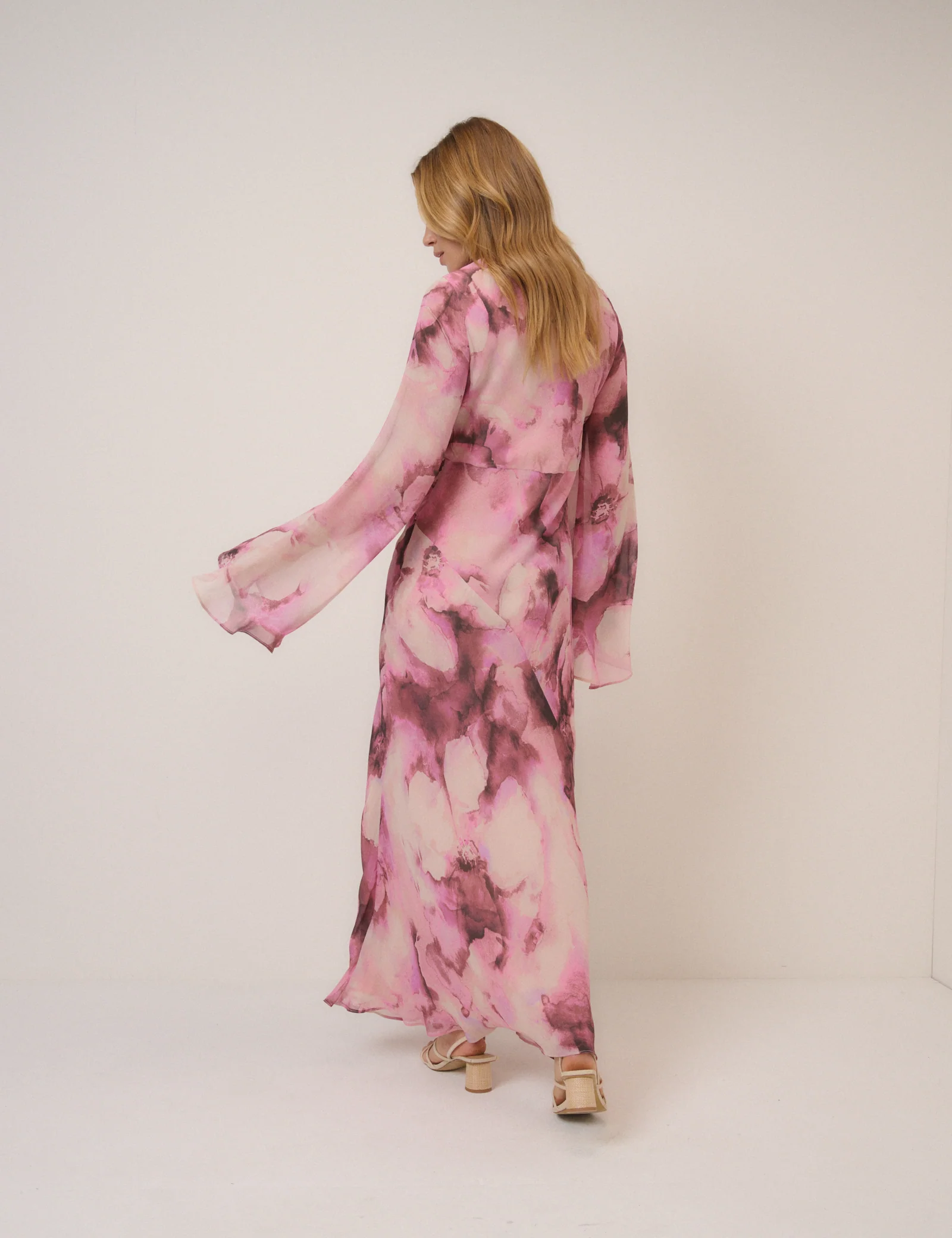 Pink Floral Phoenix Maxi Dress - Image 5