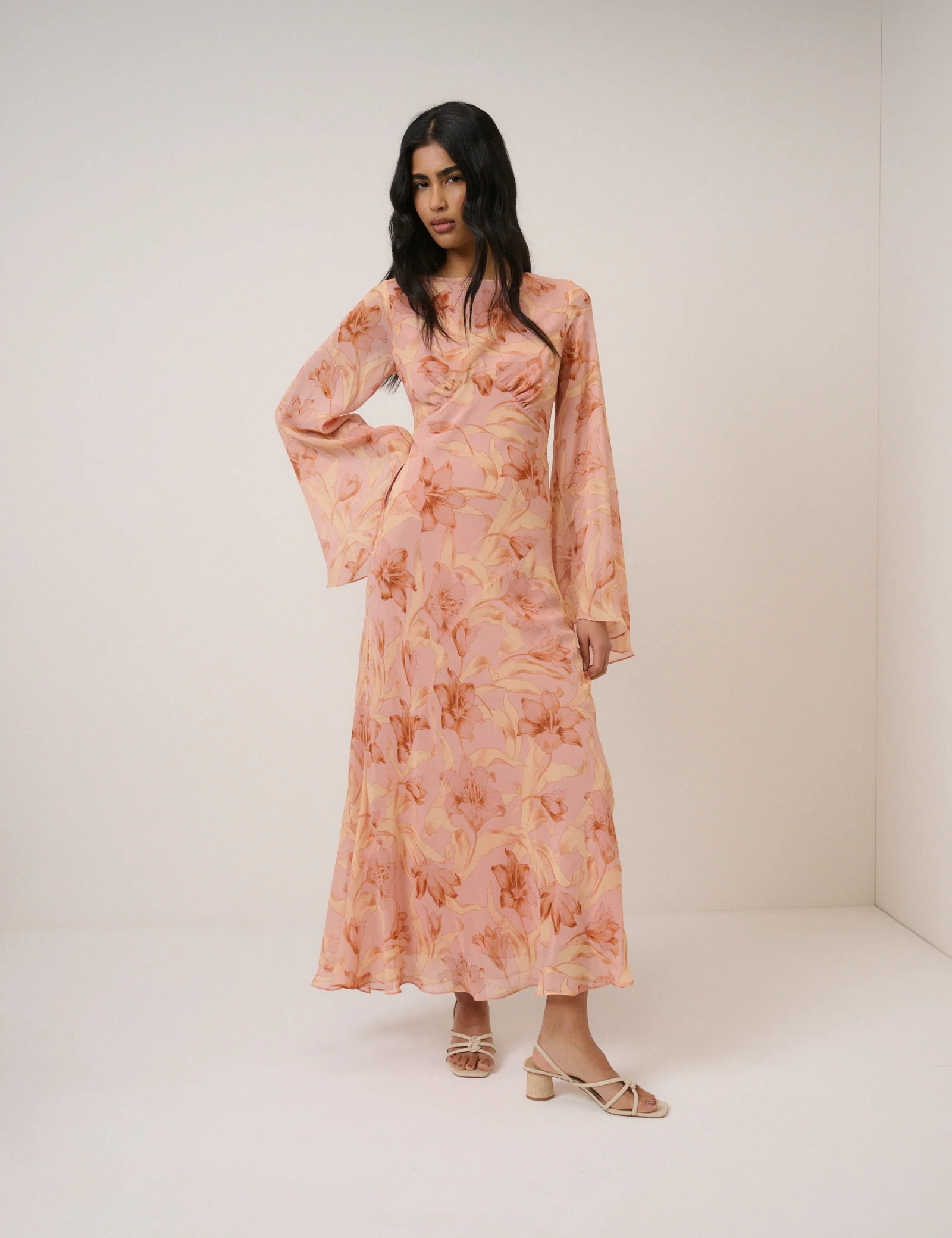 Pink Floral Phoenix Maxi Dress - Image 3