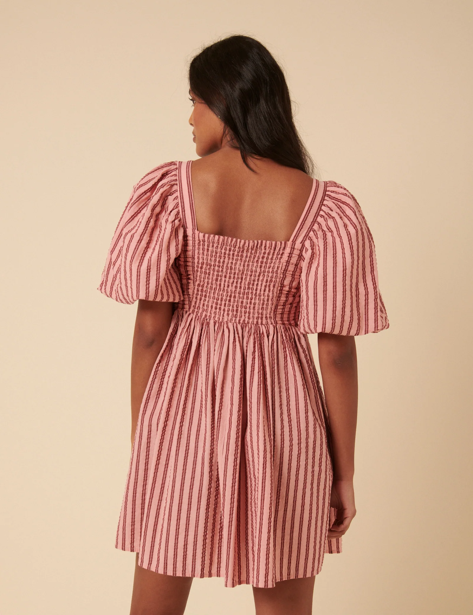 Pink And Red Striped Nova Mini Dress - Image 5
