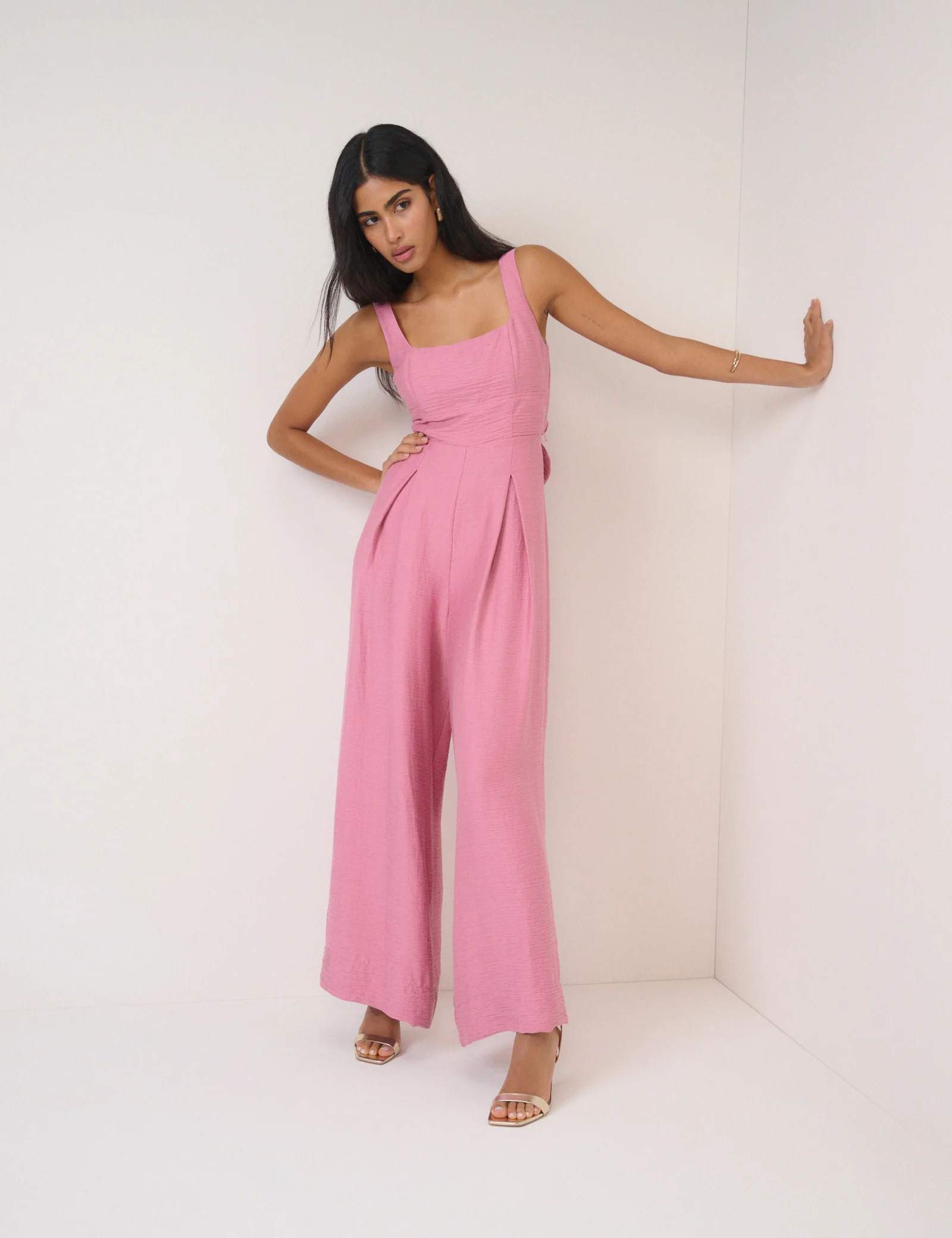 Pink Square Neck Jumpsuit - Image 4