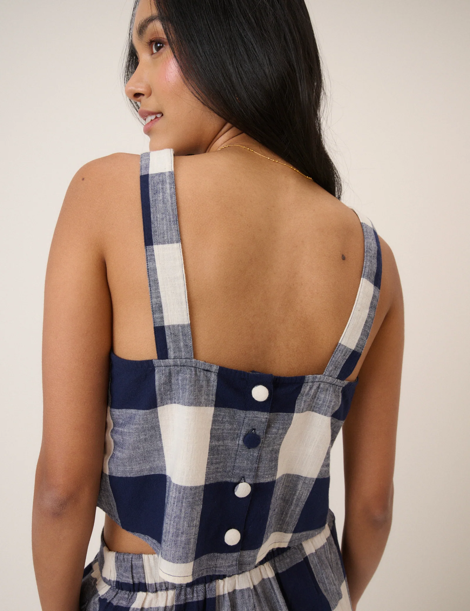 Navy Gingham Swing Top - Image 5