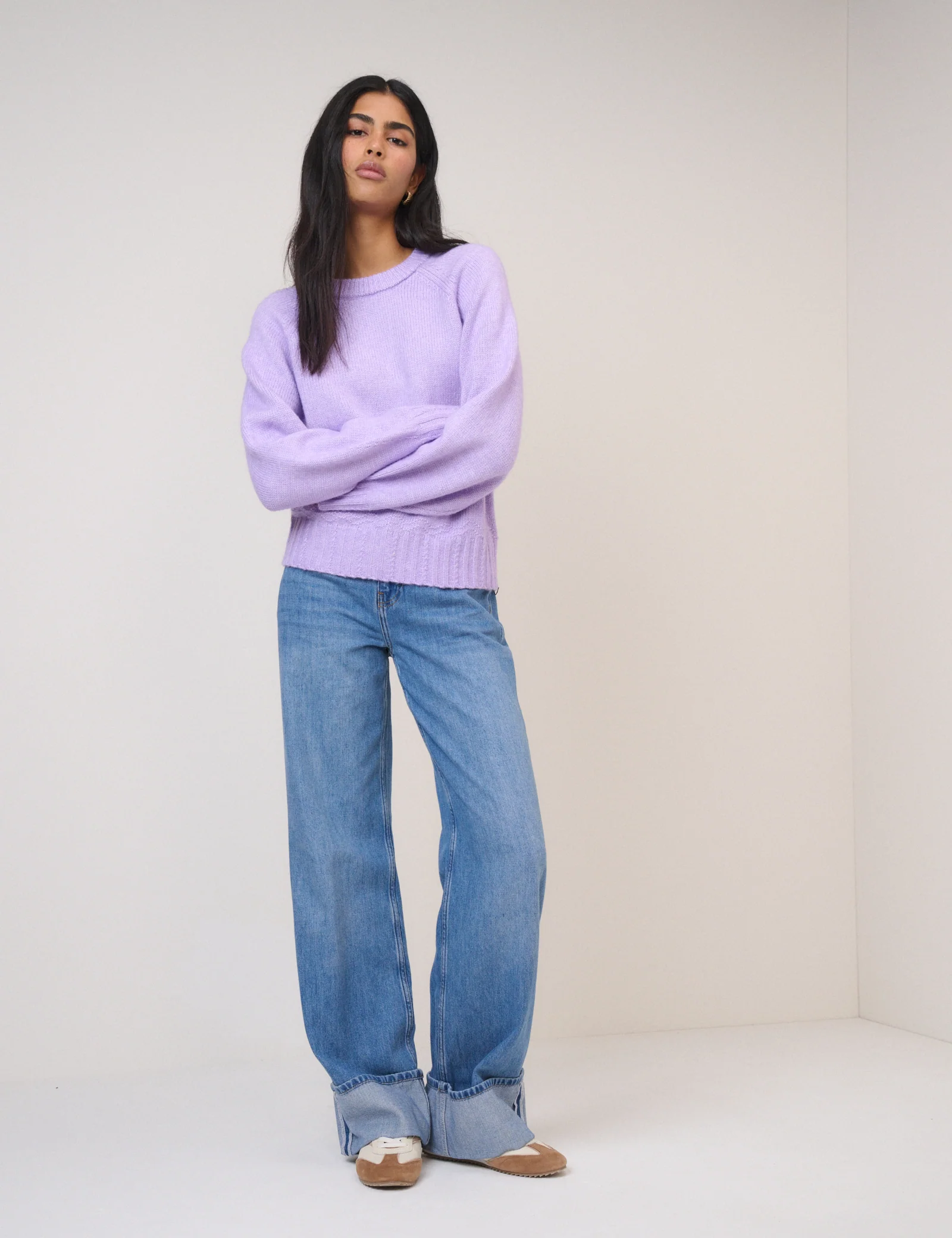 Purple Knitted Bow Tie Back Jumper - Image 4