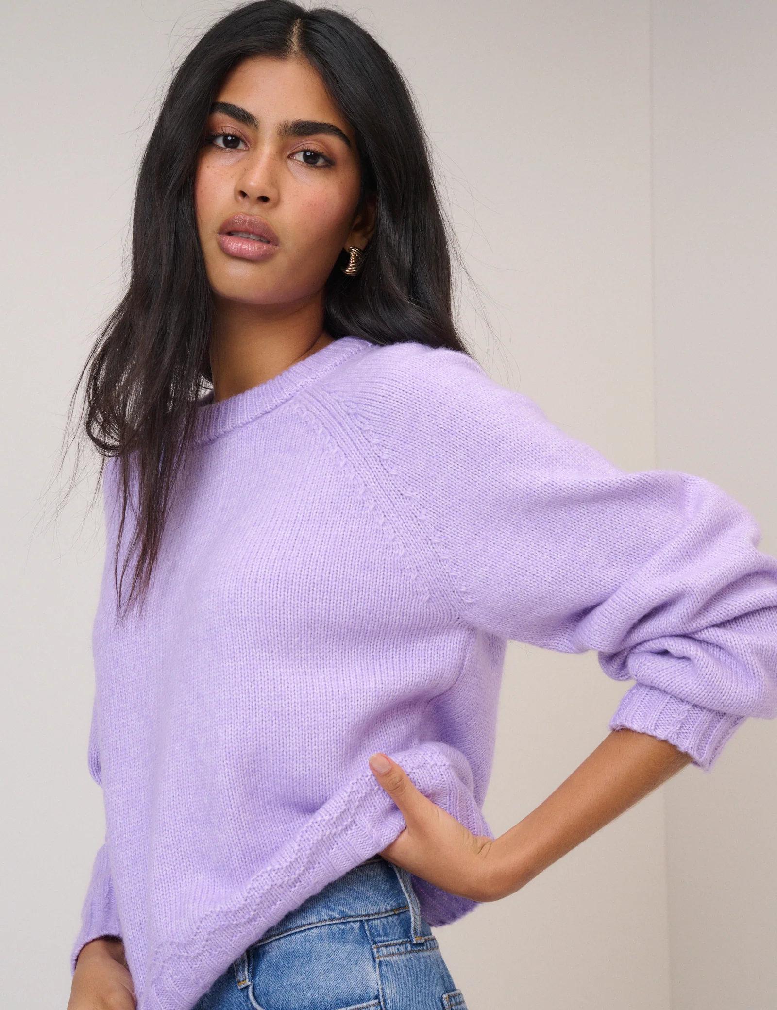 Purple Knitted Bow Tie Back Jumper - Image 5