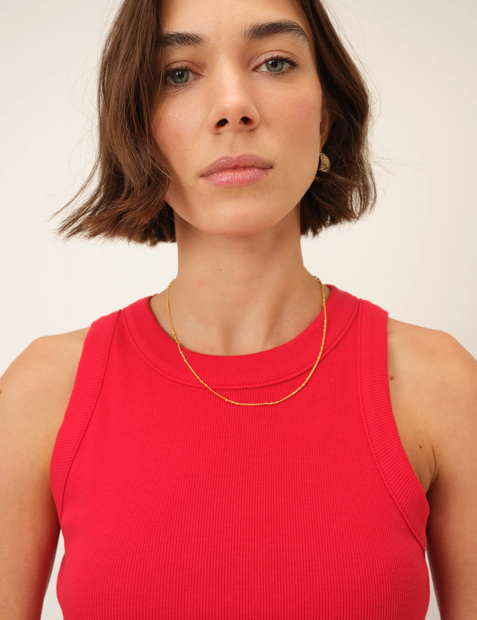 Red Ribbed Racer Vest - Image 3