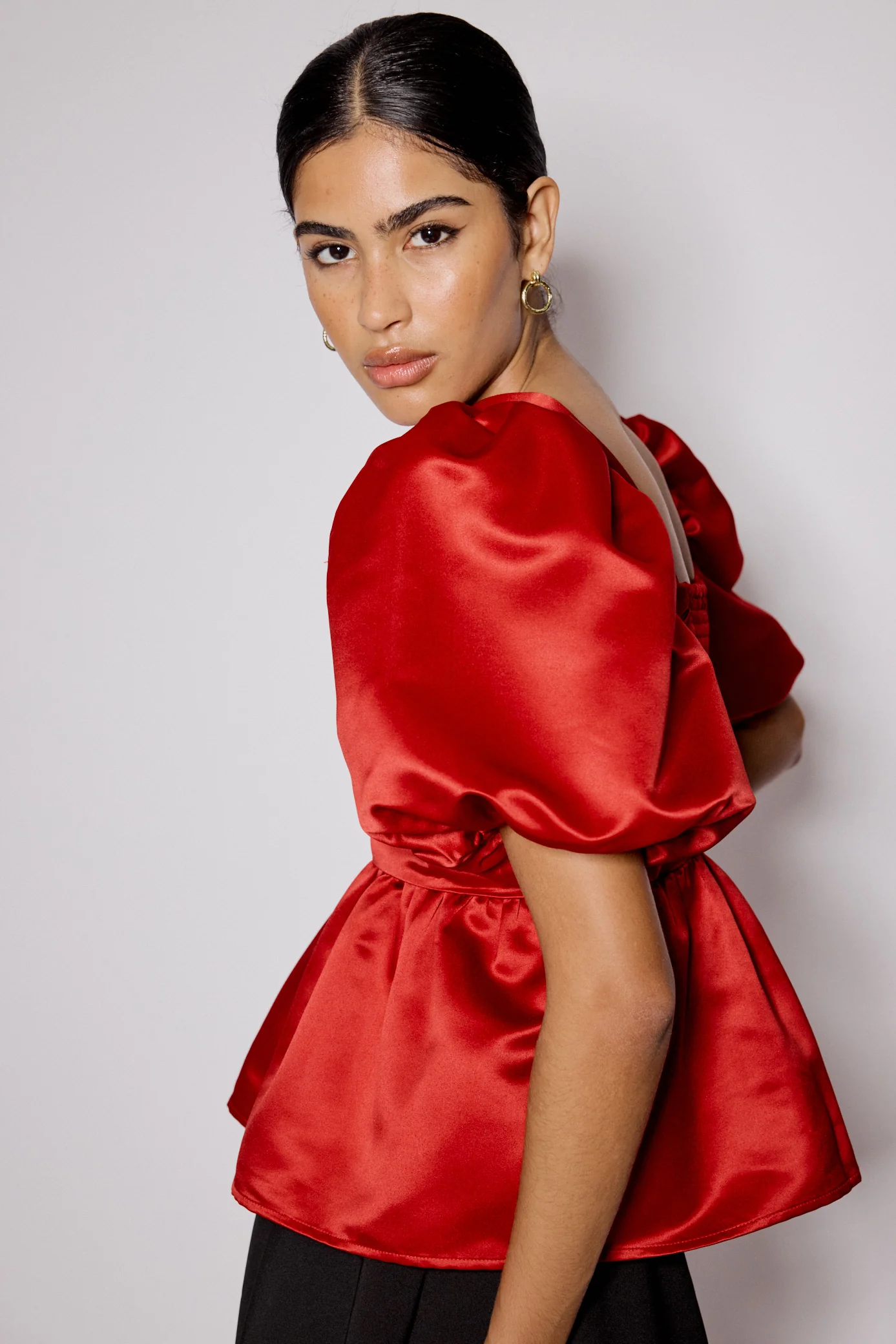 Red Satin Nova Top - Image 3