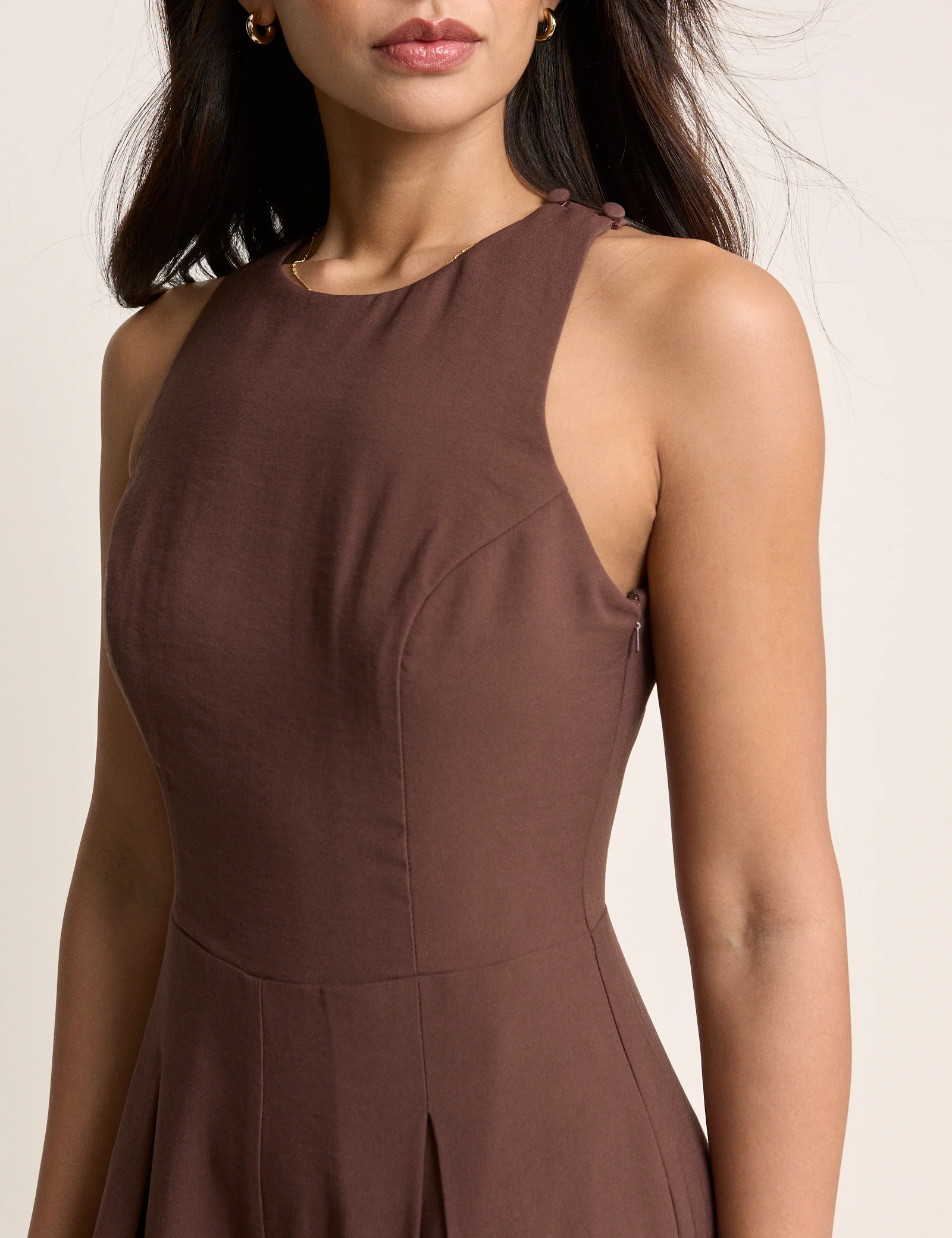Brown Wide Leg Reign Jumpsuit - Image 3