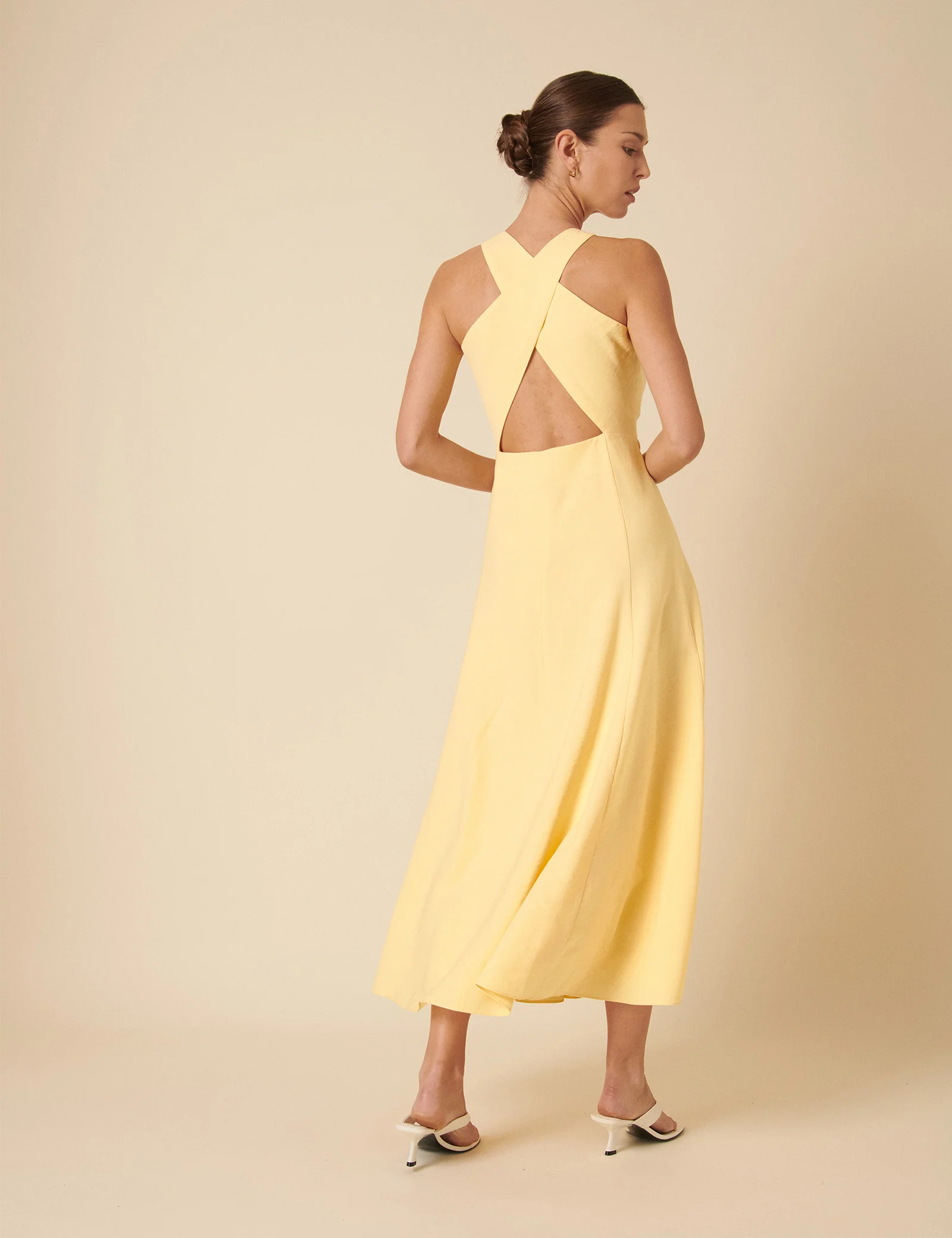 Butter Yellow Reign Midi Dress - Image 2