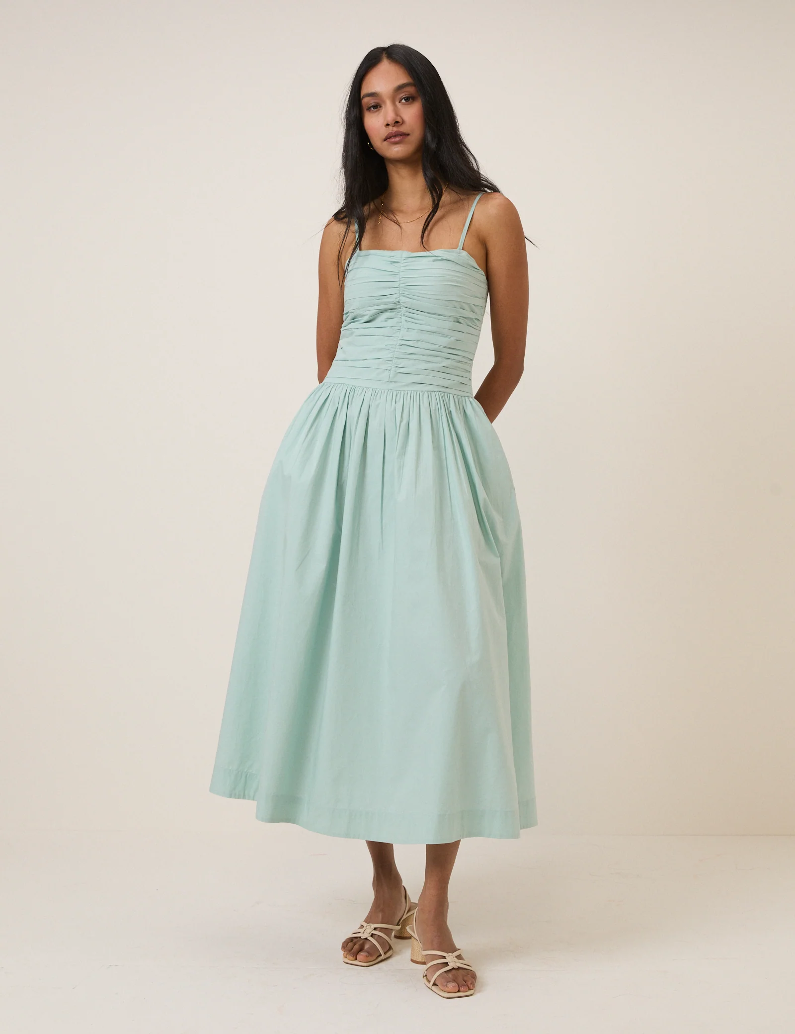 Blue Bandeau Rosalie Midi Dress - Image 2