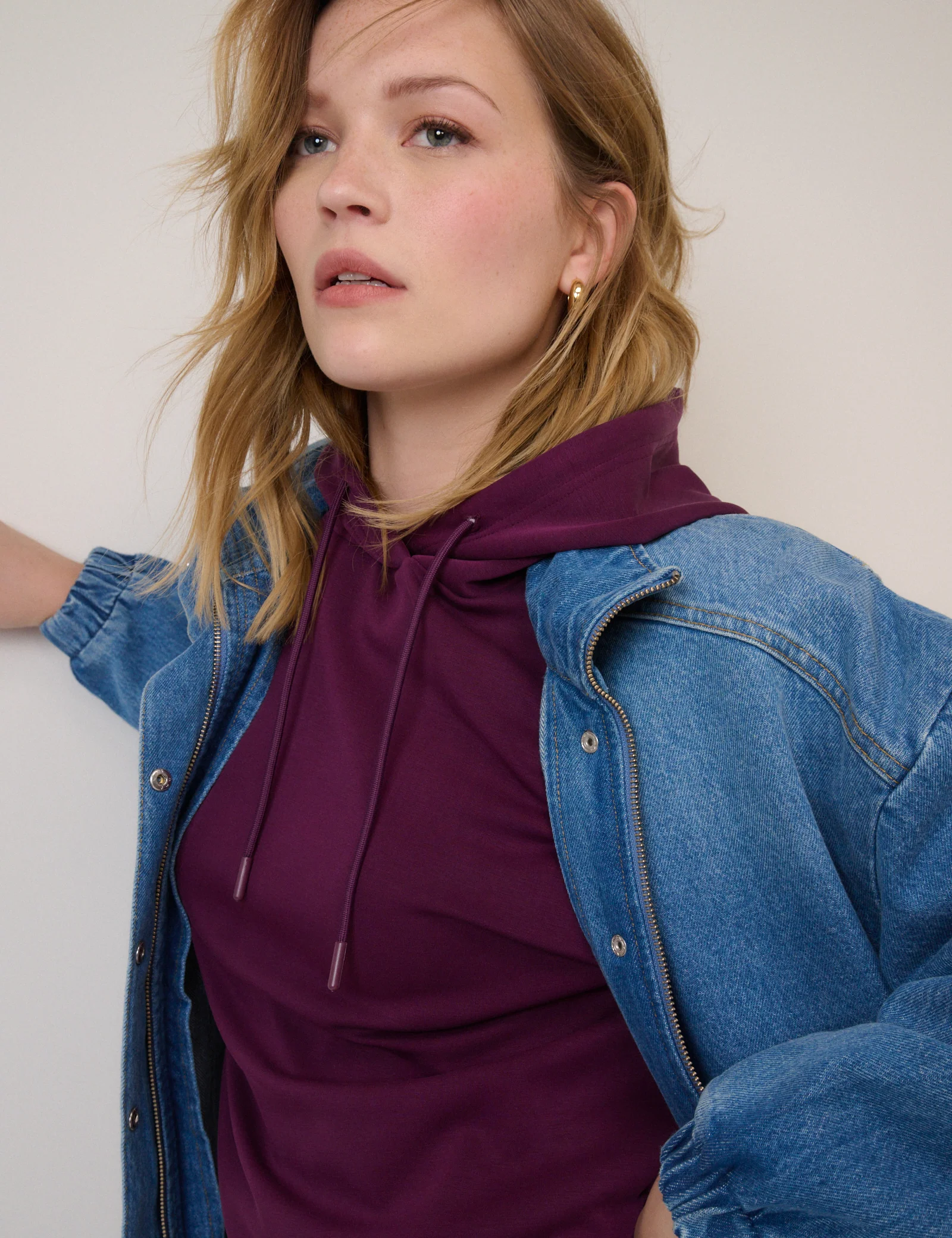 Burgundy Scuba Hoodie - Image 4